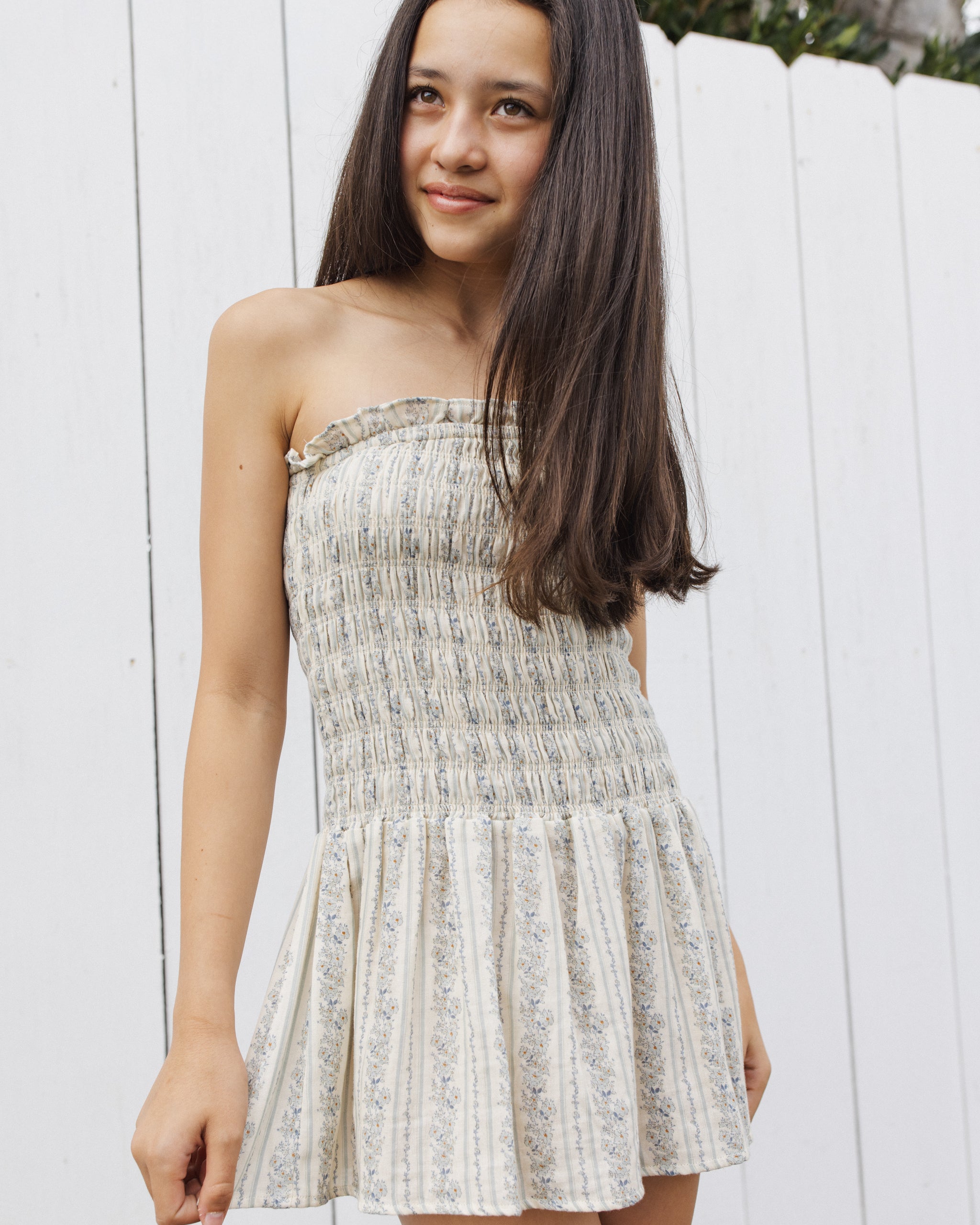 Teen Daria Mini Dress Blue Floral – Rylee + Cru