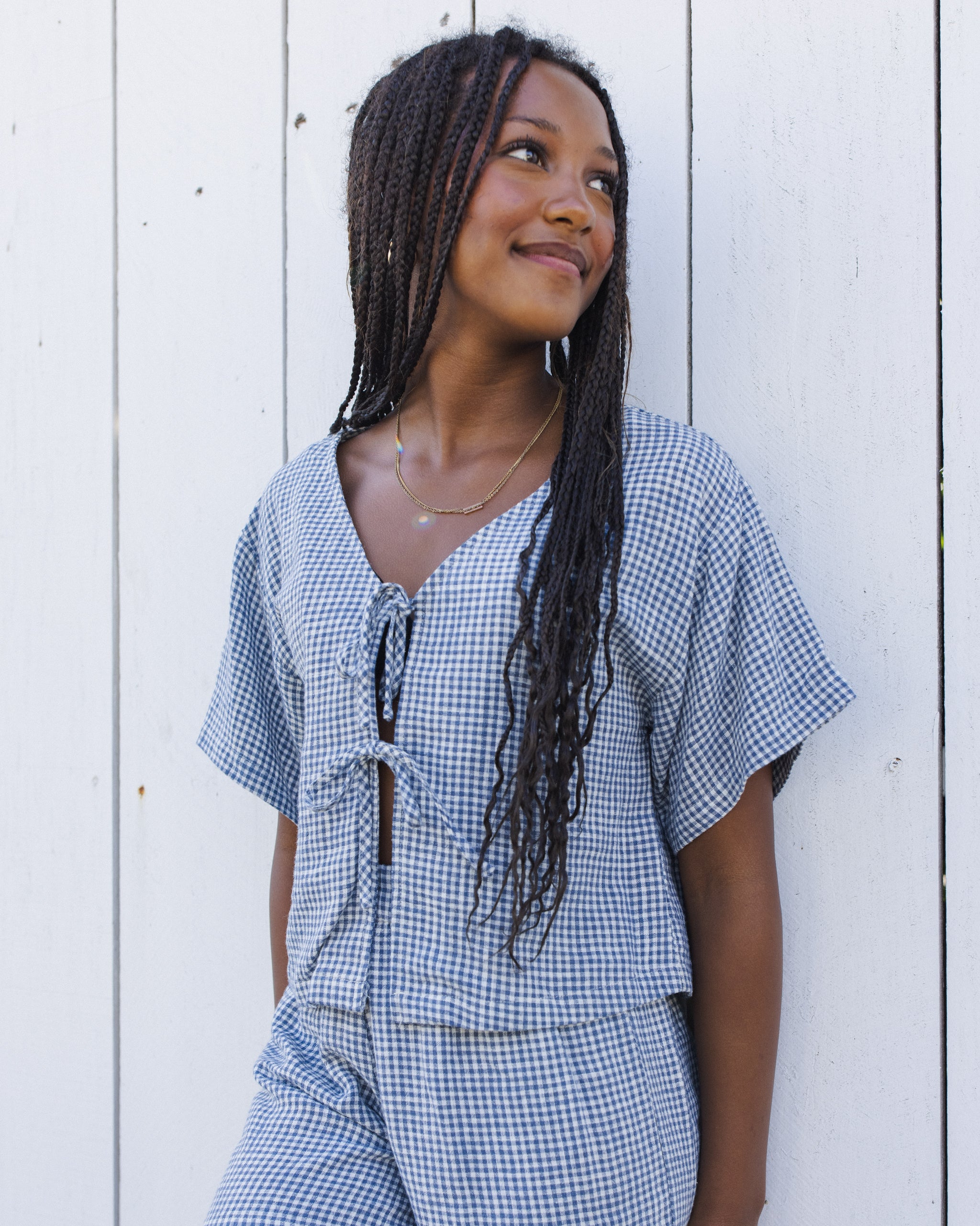 Teen Juniper Set Marine Gingham – Rylee + Cru