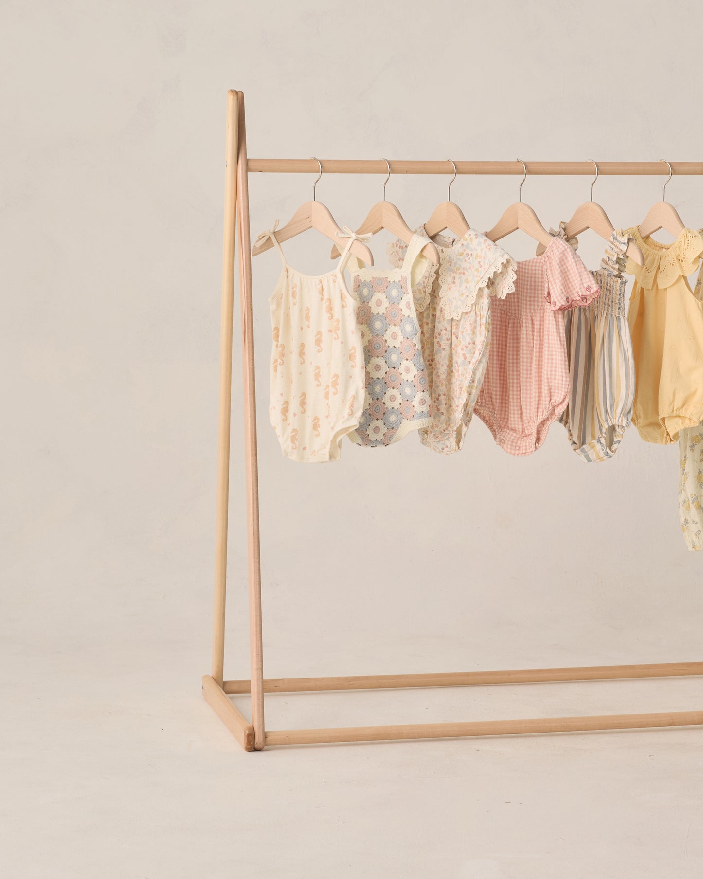 Crochet Romper Blue, Light Pink, Ivory - Rylee + Cru | Kids Clothes | Trendy Baby Clothes | Modern Infant Outfits |