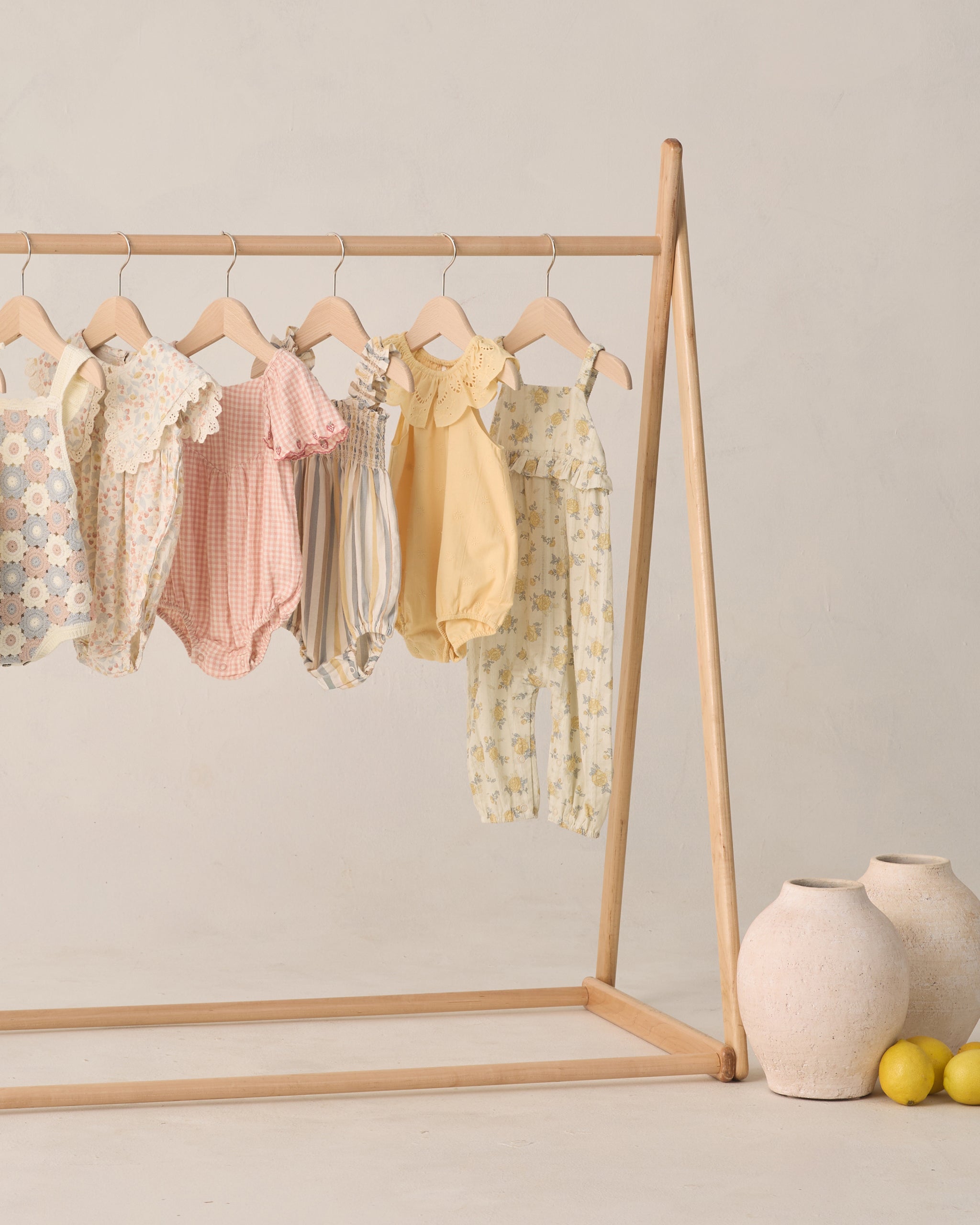 Kinsley Jumpsuit Lemon Ditsy Flower - Rylee + Cru | Kids Clothes | Trendy Baby Clothes | Modern Infant Outfits |