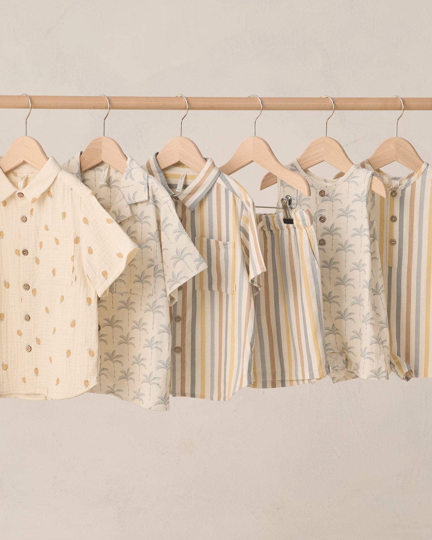Collared Short Sleeve Shirt Pineapple - Rylee + Cru | Kids Clothes | Trendy Baby Clothes | Modern Infant Outfits |