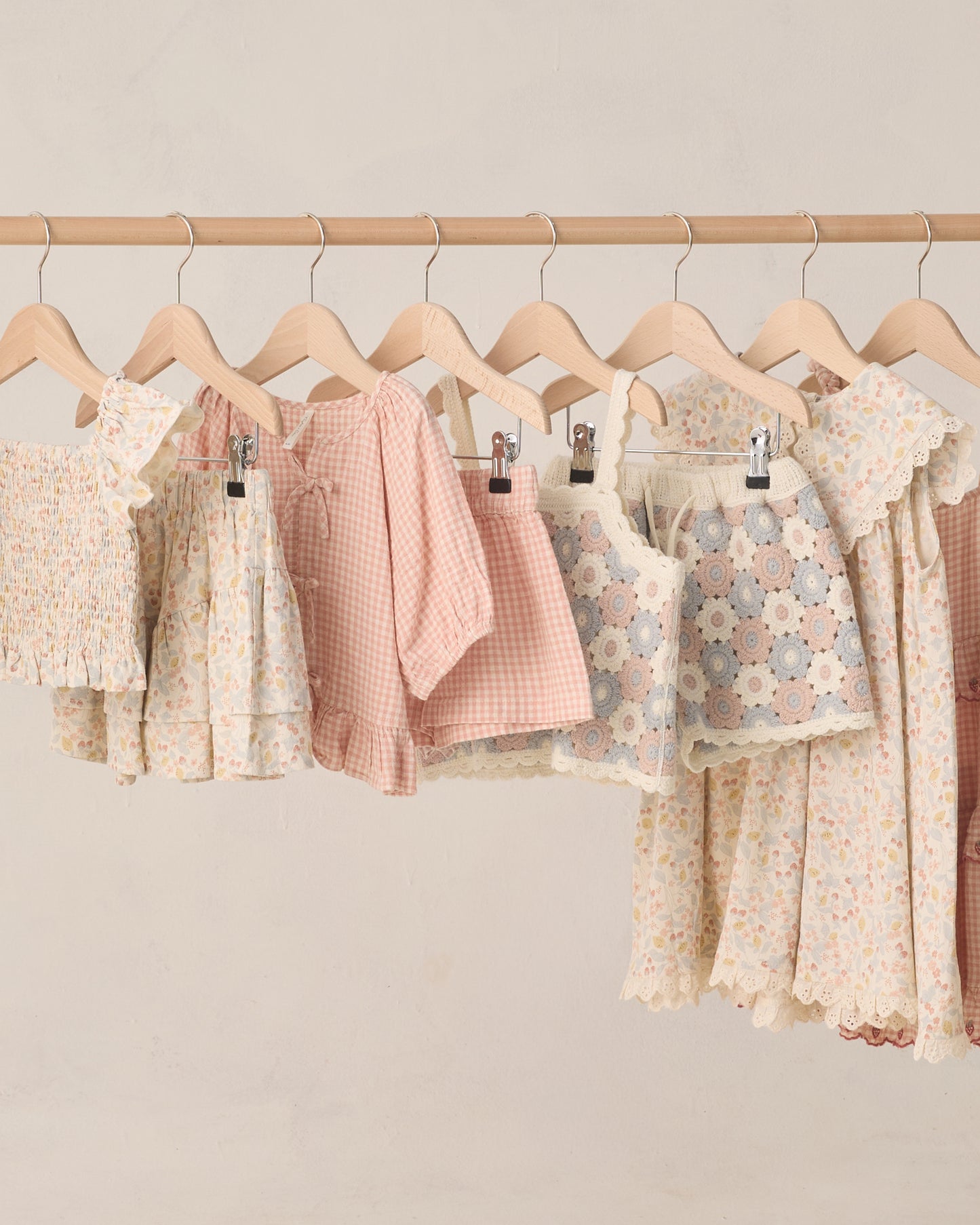 Lili Knit Set Blue, Light Pink, Ivory - Rylee + Cru | Kids Clothes | Trendy Baby Clothes | Modern Infant Outfits |