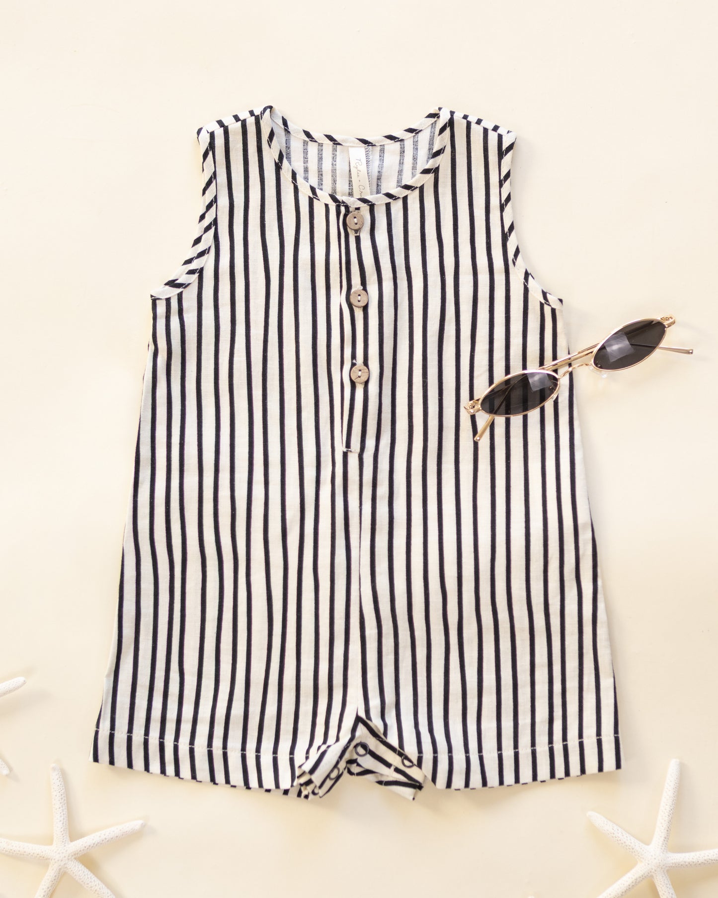 Maverick Romper Wavy Stripe - Rylee + Cru | Kids Clothes | Trendy Baby Clothes | Modern Infant Outfits |