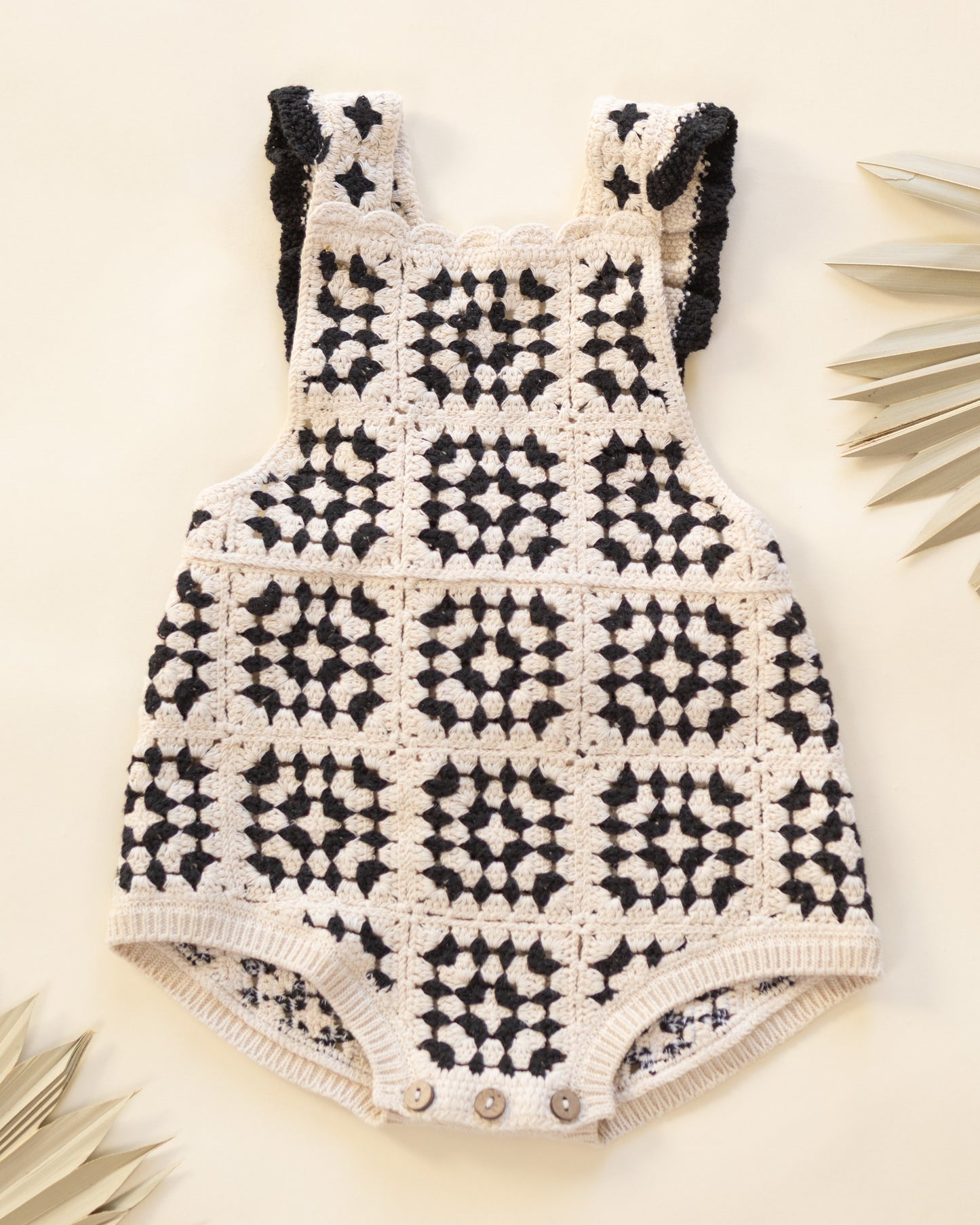 Crochet Romper Abstract - Rylee + Cru | Kids Clothes | Trendy Baby Clothes | Modern Infant Outfits |