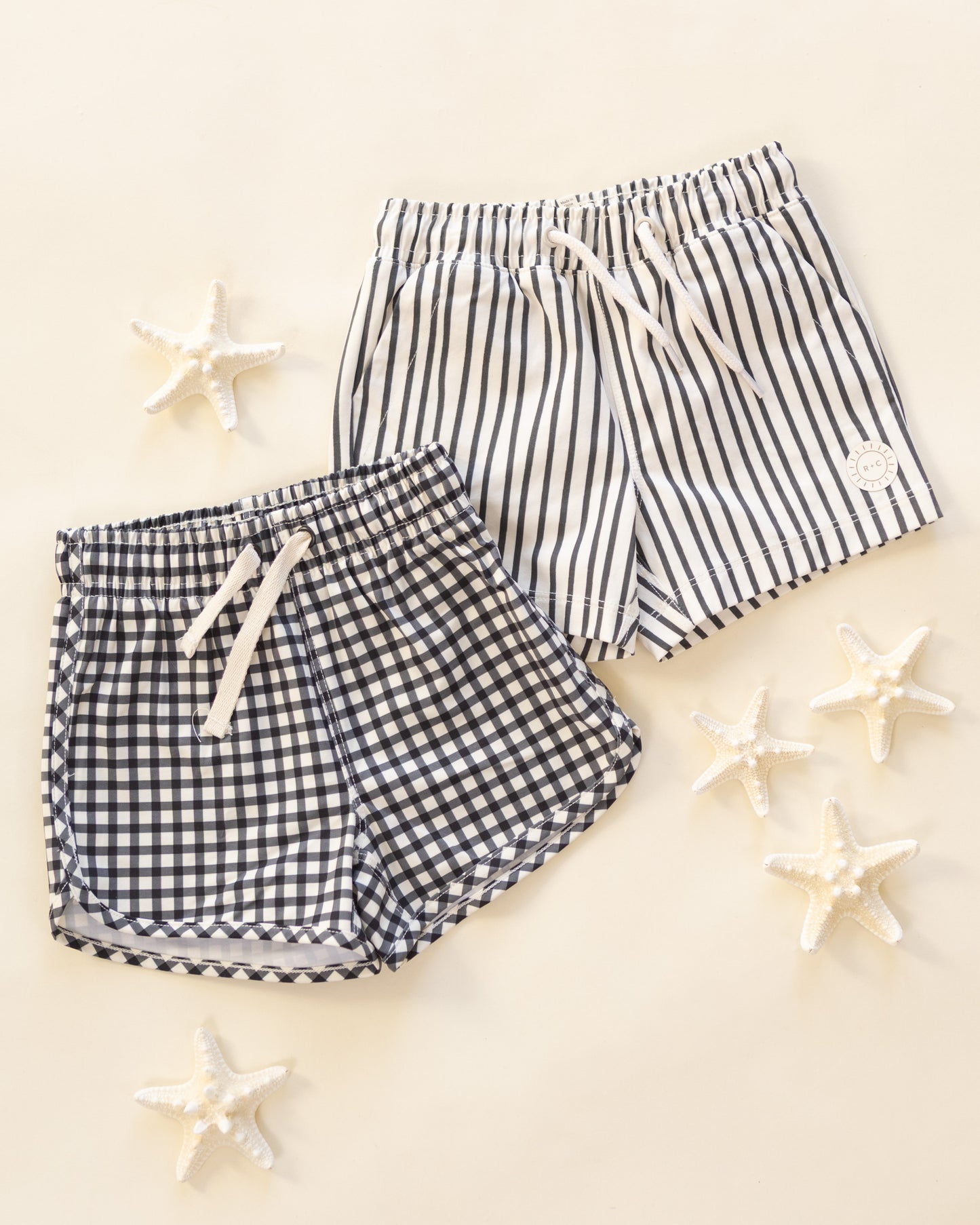 Swim Trunk Black Gingham - Rylee + Cru | Kids Clothes | Trendy Baby Clothes | Modern Infant Outfits |