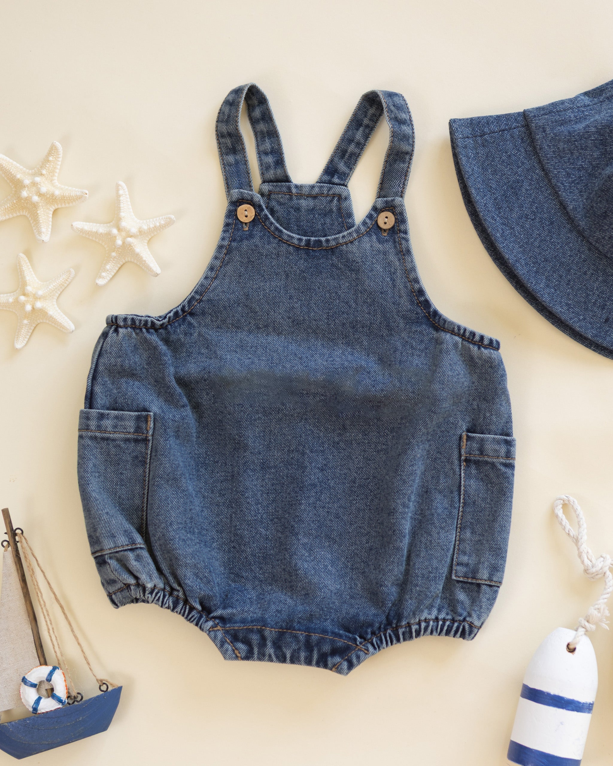 Lou Romper Navy - Rylee + Cru | Kids Clothes | Trendy Baby Clothes | Modern Infant Outfits |