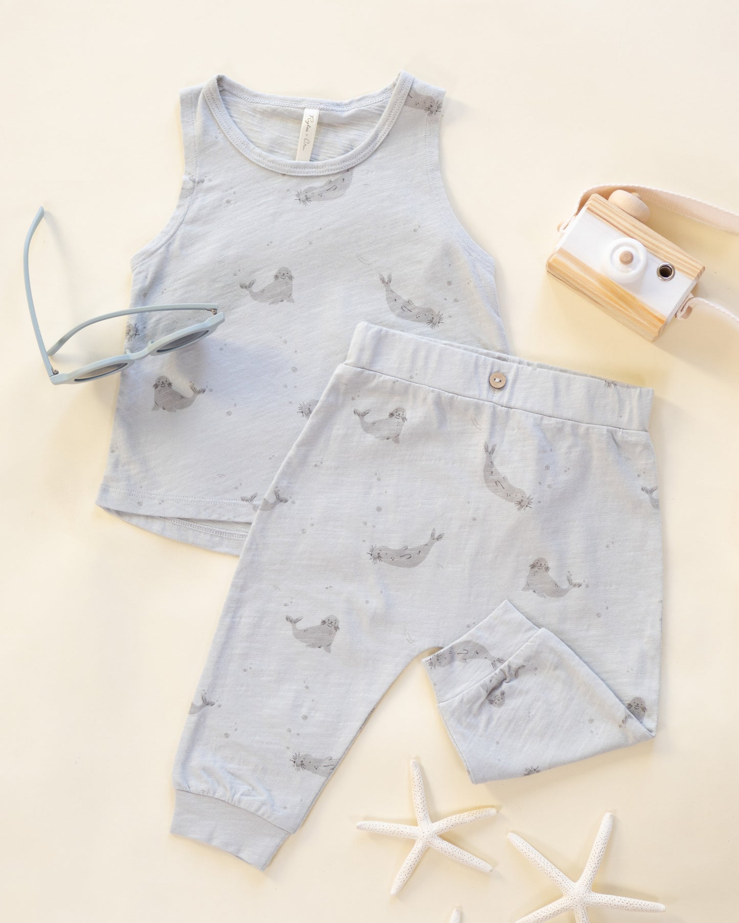 Tank + Slouch Pant Set Seals - Rylee + Cru | Kids Clothes | Trendy Baby Clothes | Modern Infant Outfits |