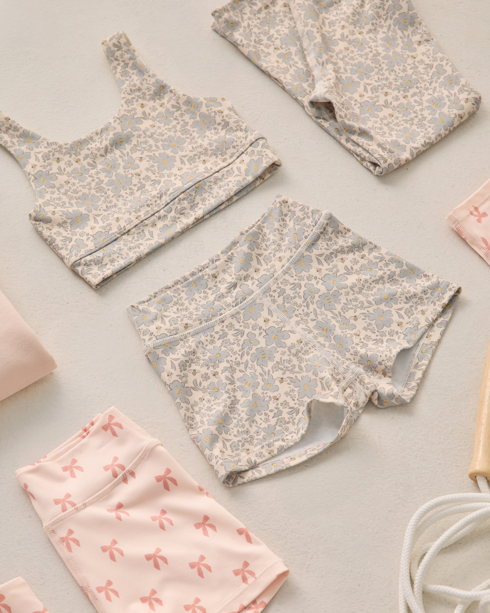 Swift Sports Bra Blue Meadow - Rylee + Cru | Kids Clothes | Trendy Baby Clothes | Modern Infant Outfits |