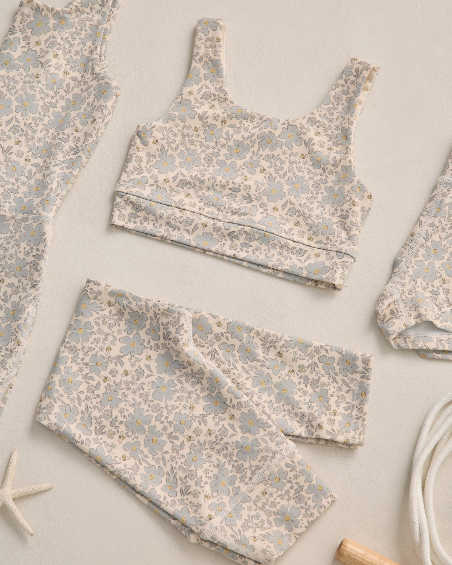 Swift Sports Bra Blue Meadow - Rylee + Cru | Kids Clothes | Trendy Baby Clothes | Modern Infant Outfits |