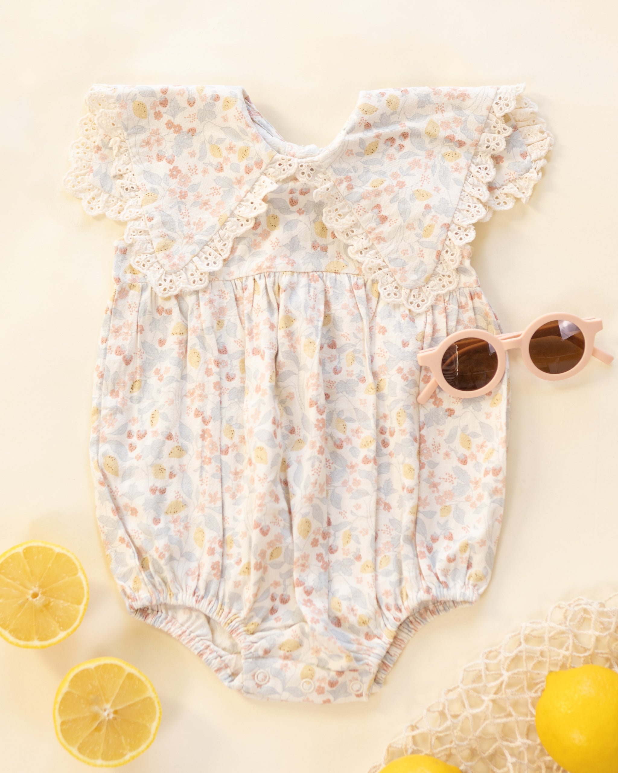 infant summer rompers Porter Romper - Summer Garden