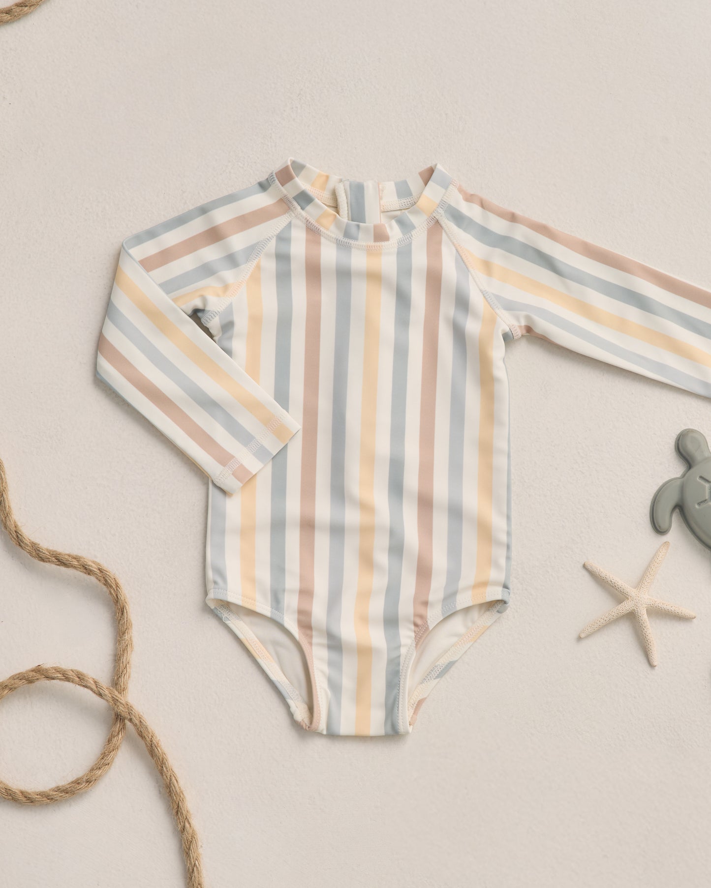 Delphine Rashguard One-Piece Valencia Stripe - Rylee + Cru | Kids Clothes | Trendy Baby Clothes | Modern Infant Outfits |