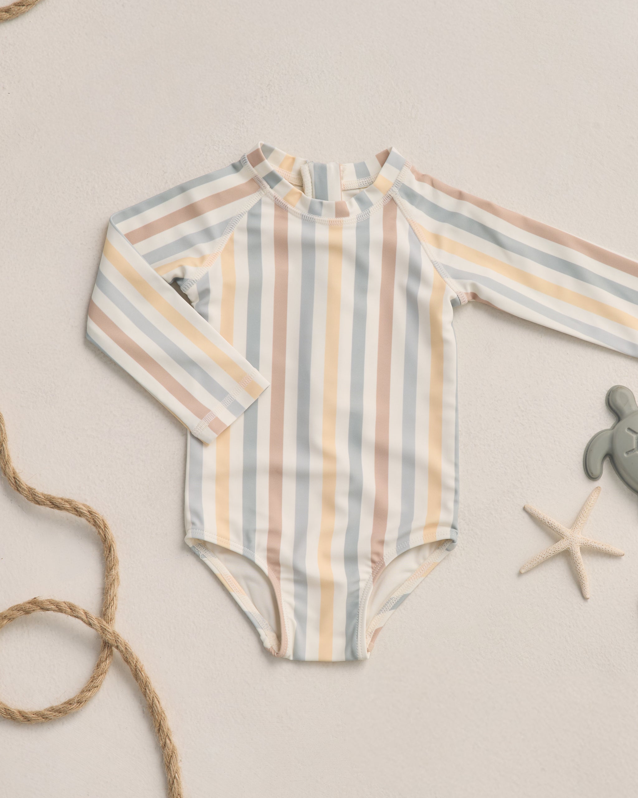 Delphine Rashguard One-Piece Valencia Stripe - Rylee + Cru | Kids Clothes | Trendy Baby Clothes | Modern Infant Outfits |