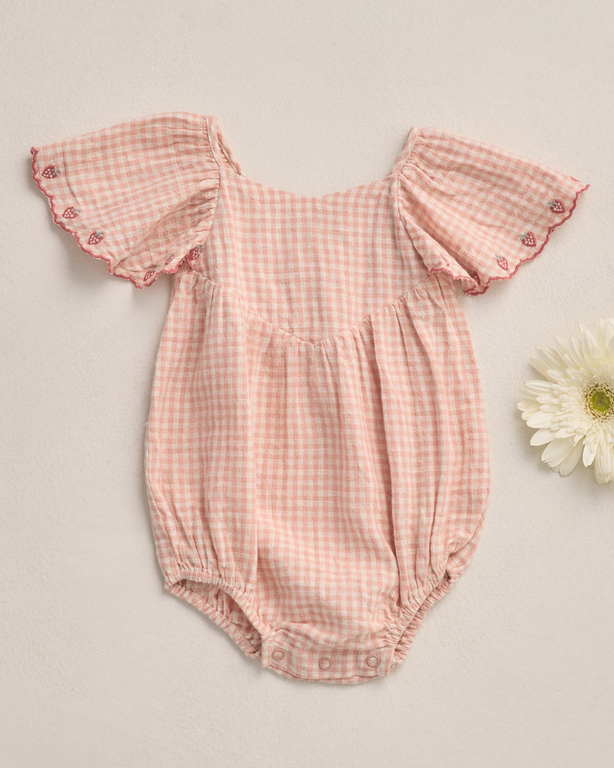 Roxy Romper Petal Gingham - Rylee + Cru | Kids Clothes | Trendy Baby Clothes | Modern Infant Outfits |
