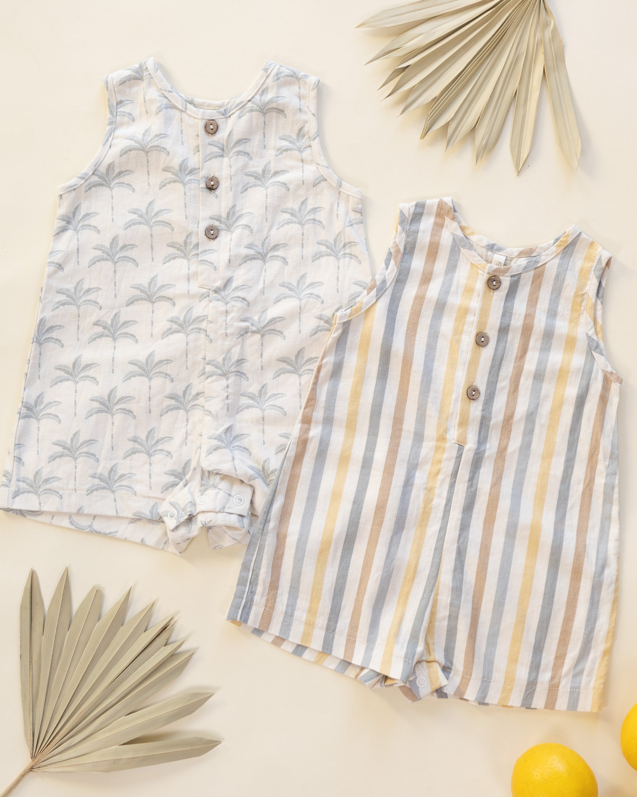 Mavrick Romper Valencia Stripe - Rylee + Cru | Kids Clothes | Trendy Baby Clothes | Modern Infant Outfits |