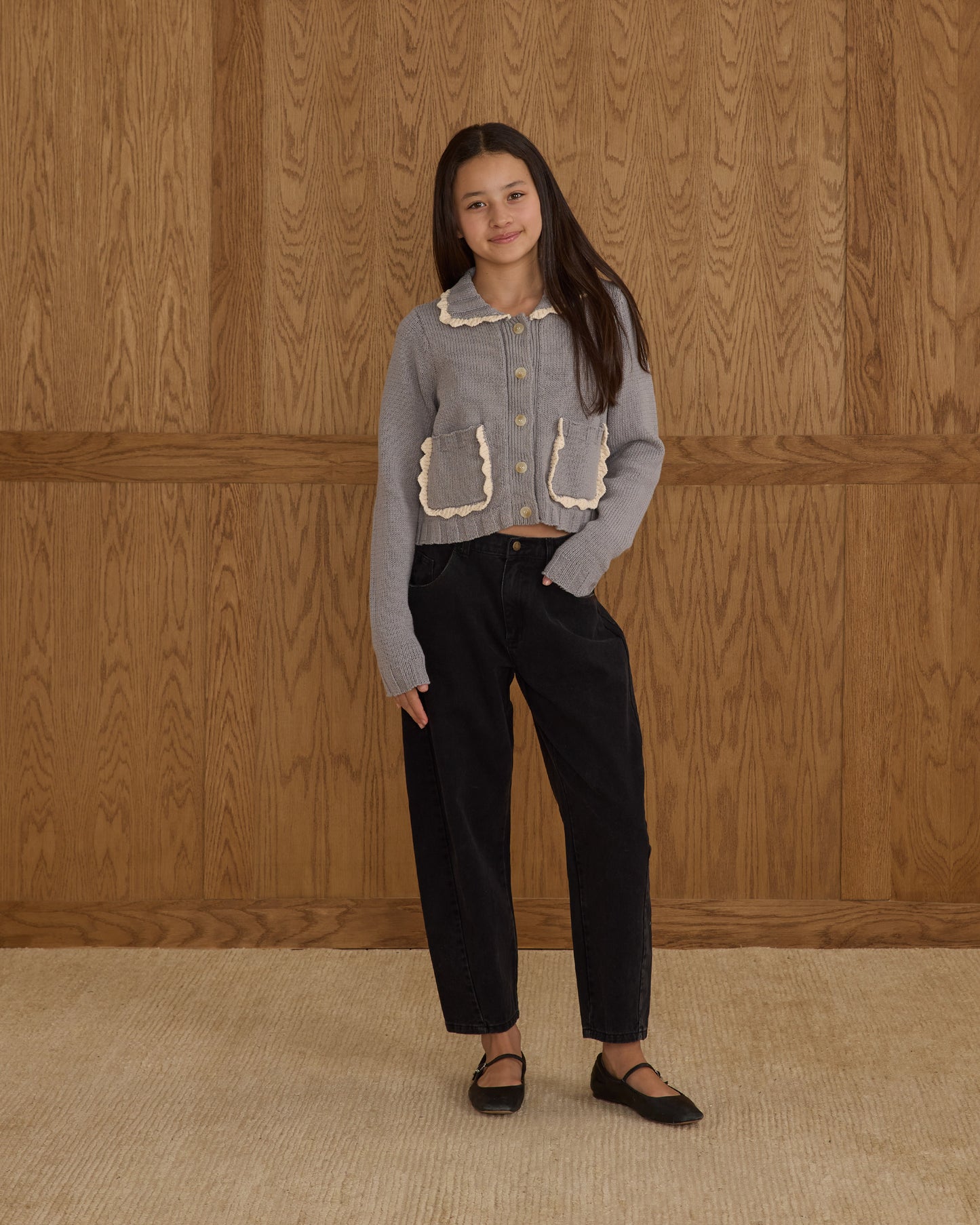 Collared Cardigan || Dusty Blue - Rylee + Cru | Kids Clothes | Trendy Baby Clothes | Modern Infant Outfits |