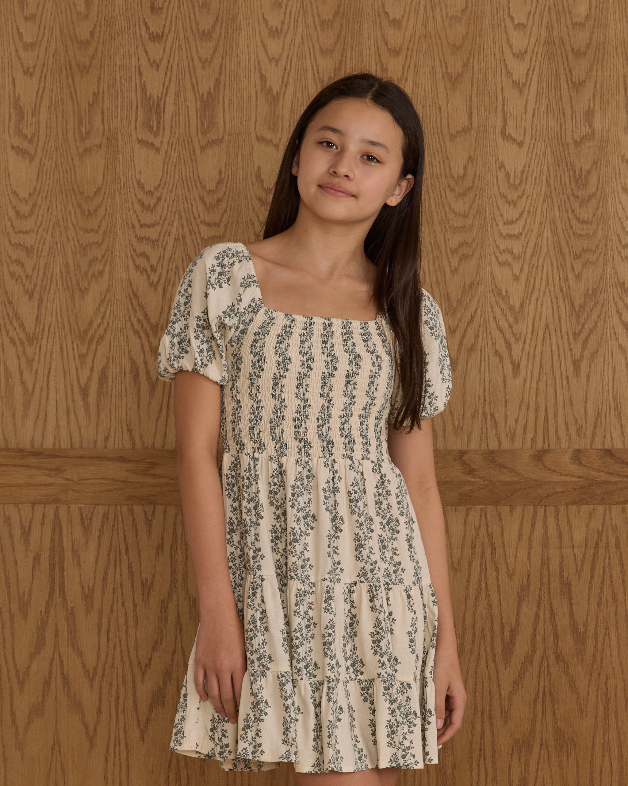 Emily Dress || Green Vines - Rylee + Cru | Kids Clothes | Trendy Baby Clothes | Modern Infant Outfits |