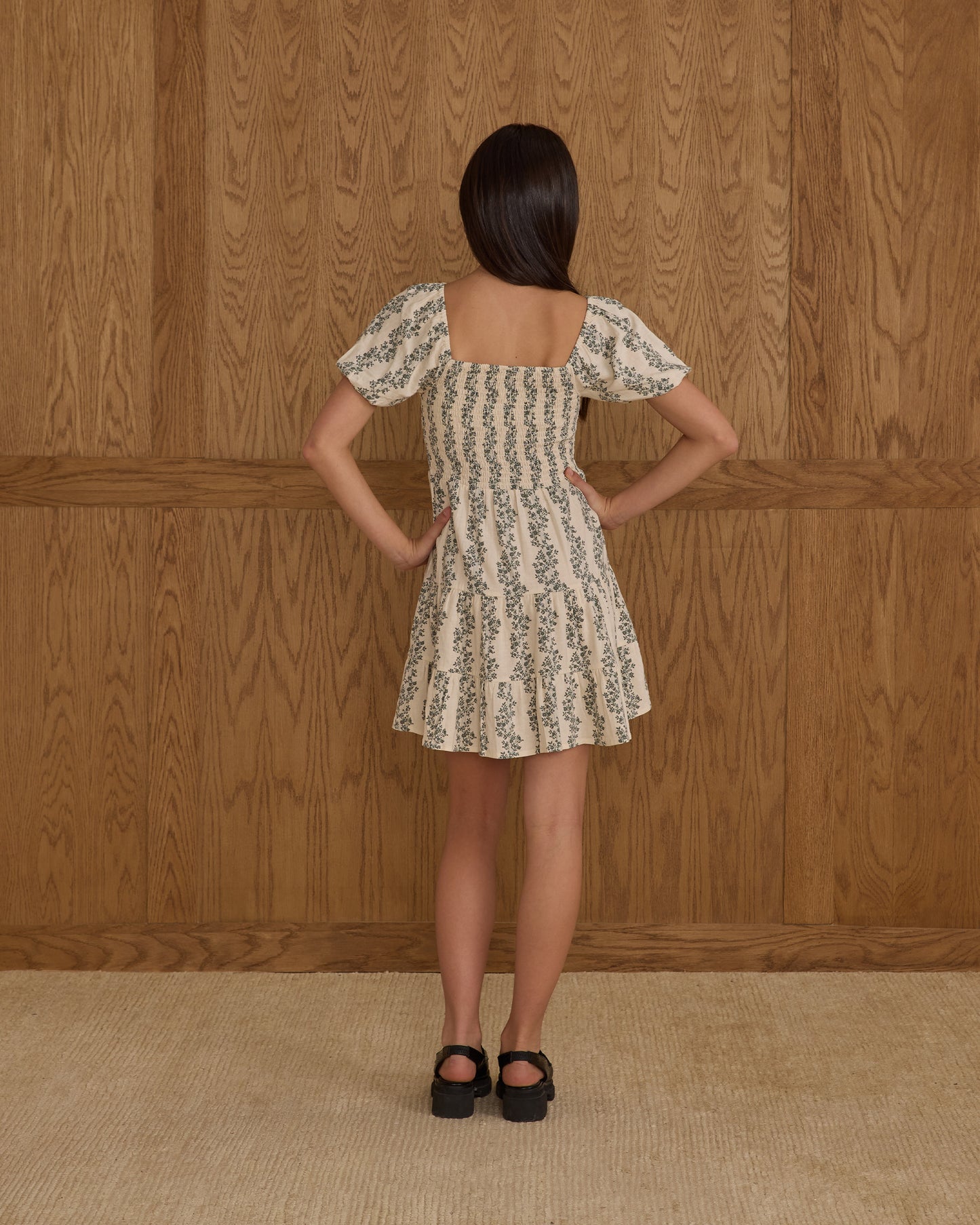 Emily Dress || Green Vines - Rylee + Cru | Kids Clothes | Trendy Baby Clothes | Modern Infant Outfits |