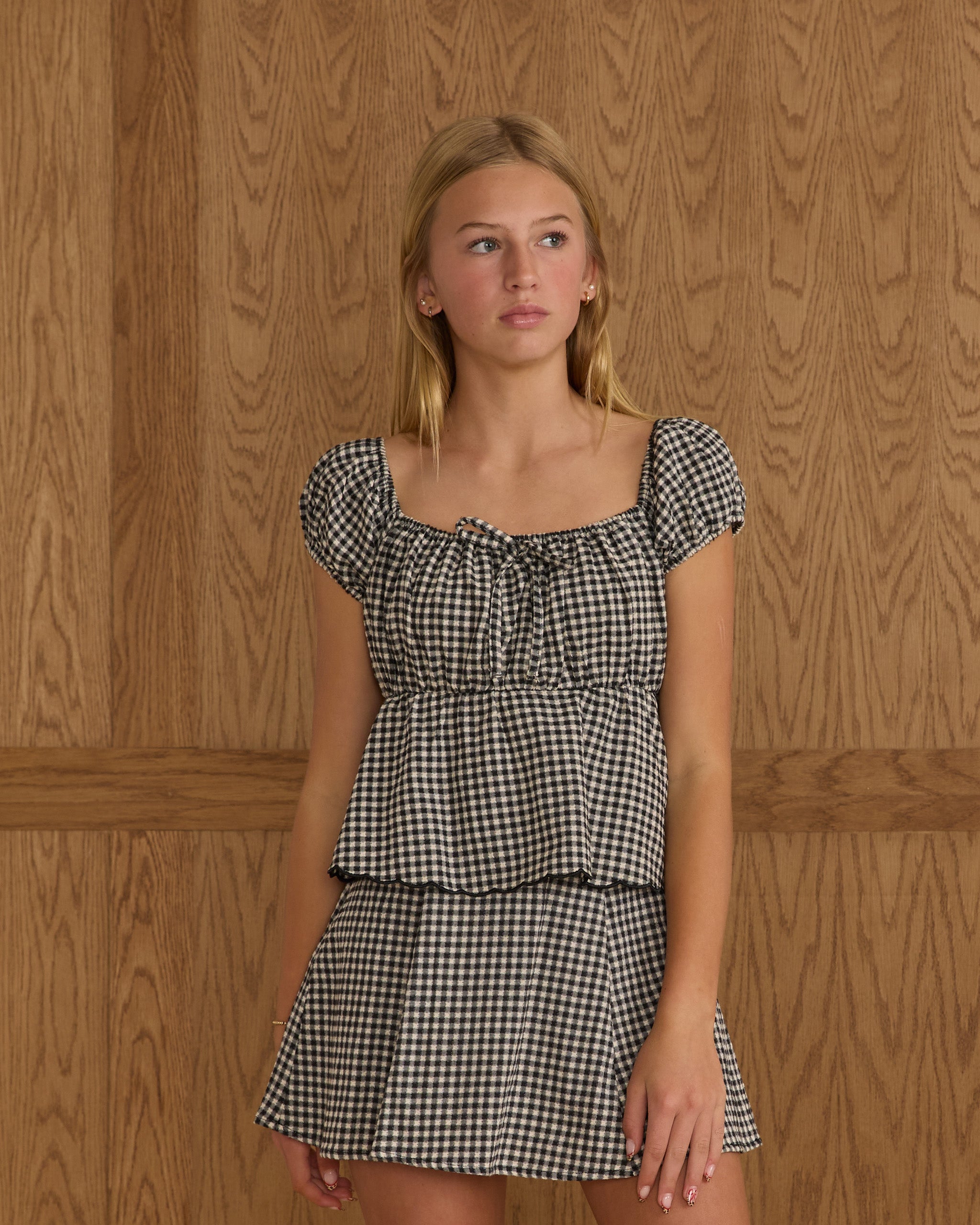 Rylan Top || Black Gingham - Rylee + Cru | Kids Clothes | Trendy Baby Clothes | Modern Infant Outfits |