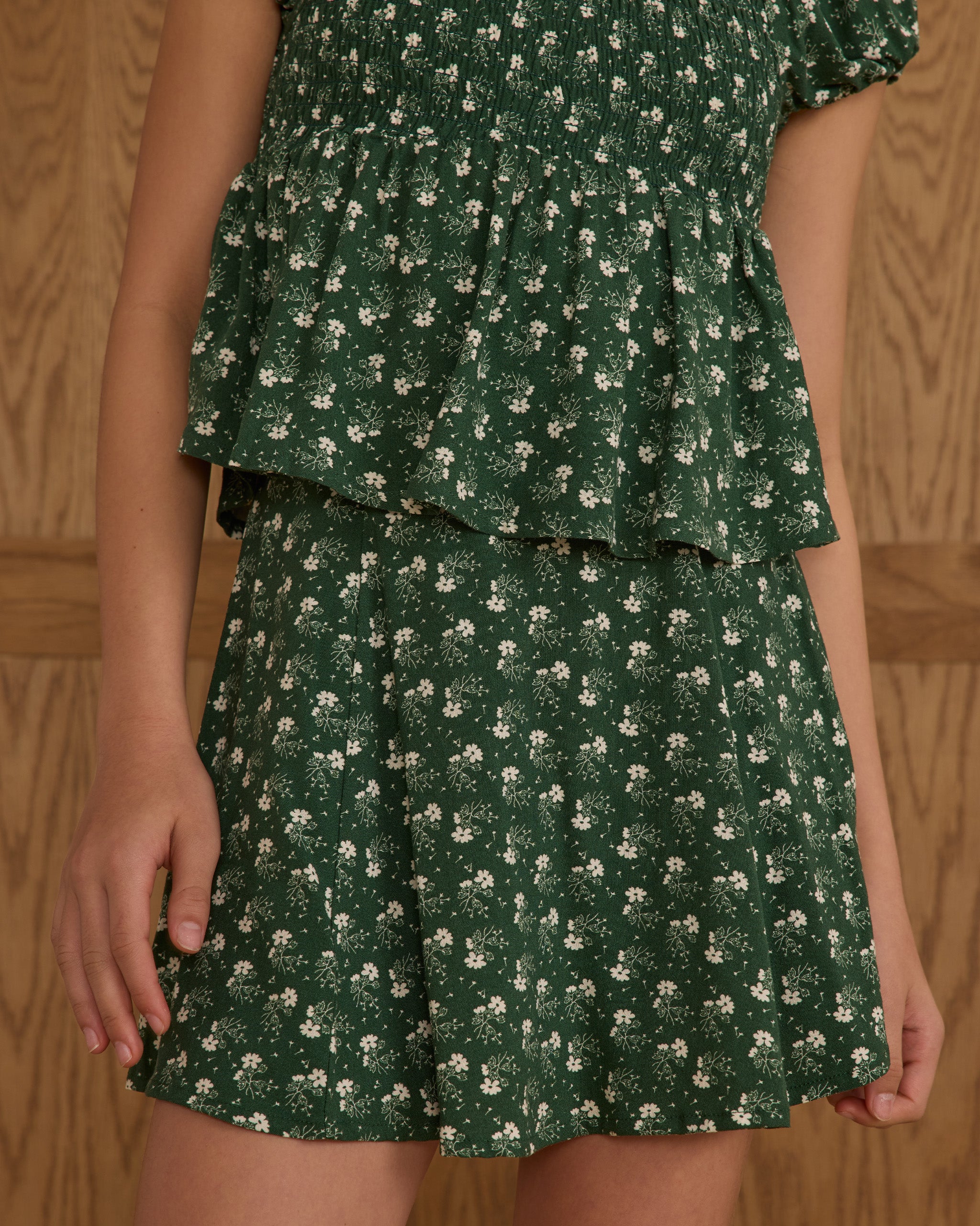 Rachel Skirt || Green Ditsy - Rylee + Cru | Kids Clothes | Trendy Baby Clothes | Modern Infant Outfits |