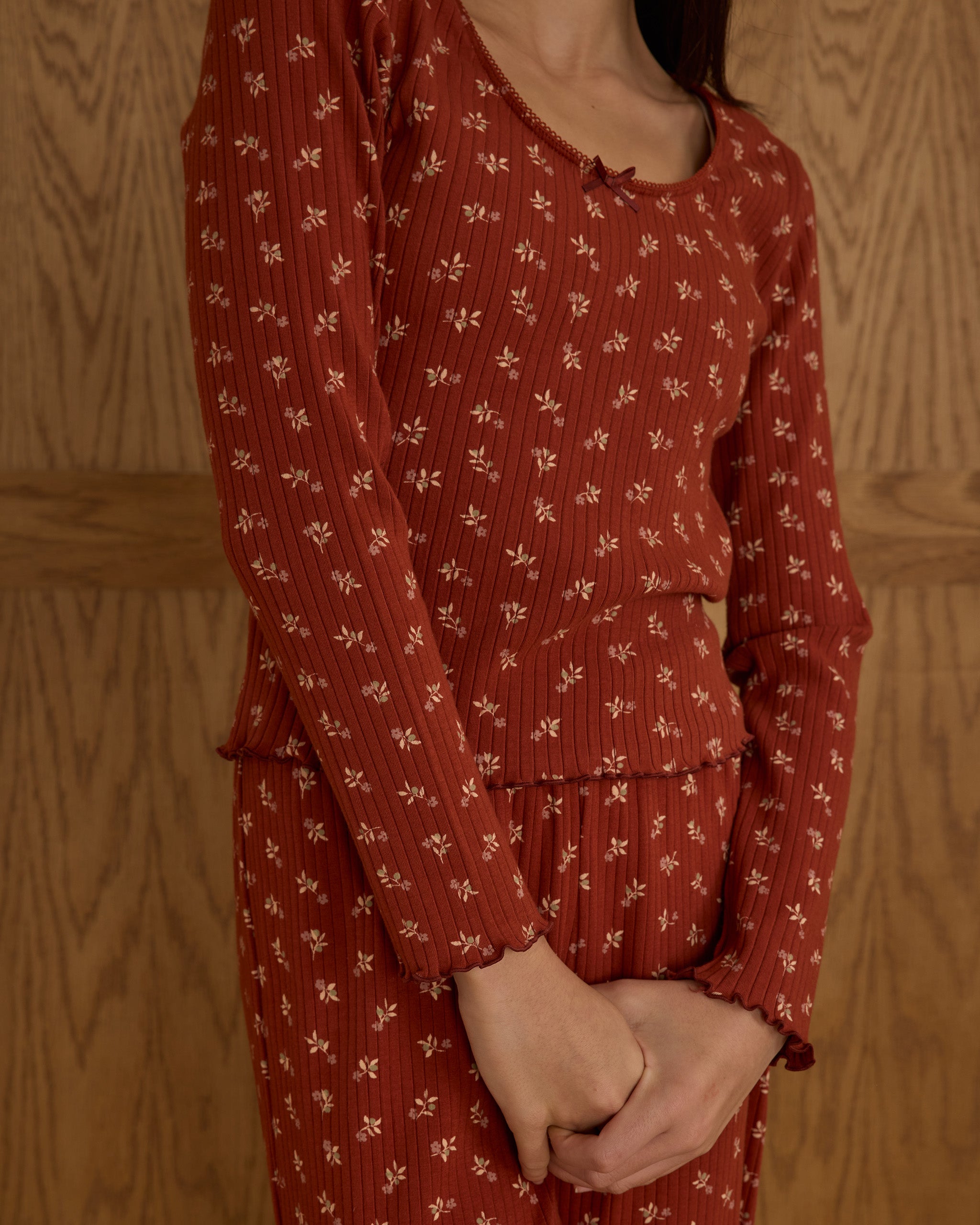 Ribbed Lounge Set || Ruby Ditsy - Rylee + Cru | Kids Clothes | Trendy Baby Clothes | Modern Infant Outfits |