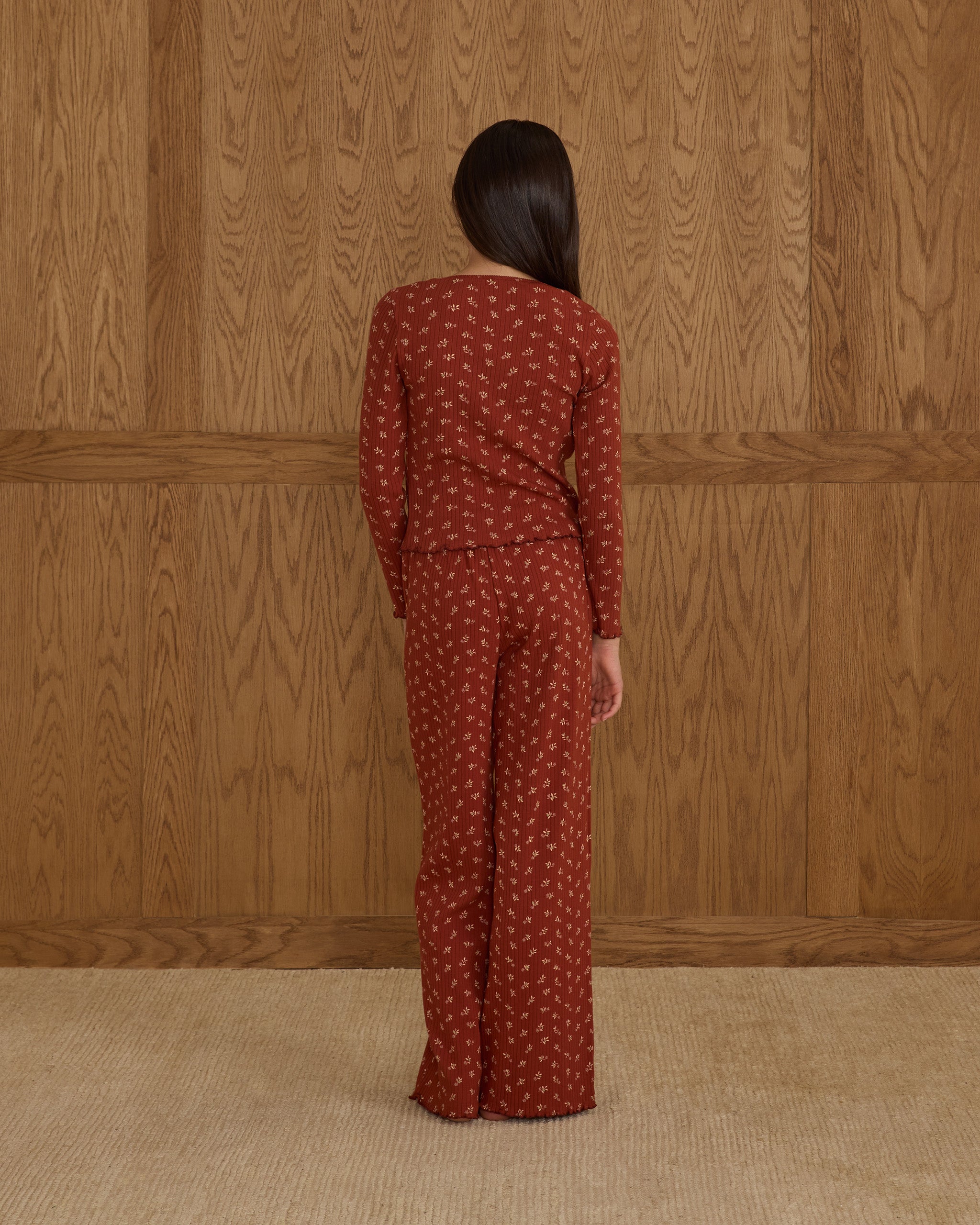 Ribbed Lounge Set || Ruby Ditsy - Rylee + Cru | Kids Clothes | Trendy Baby Clothes | Modern Infant Outfits |