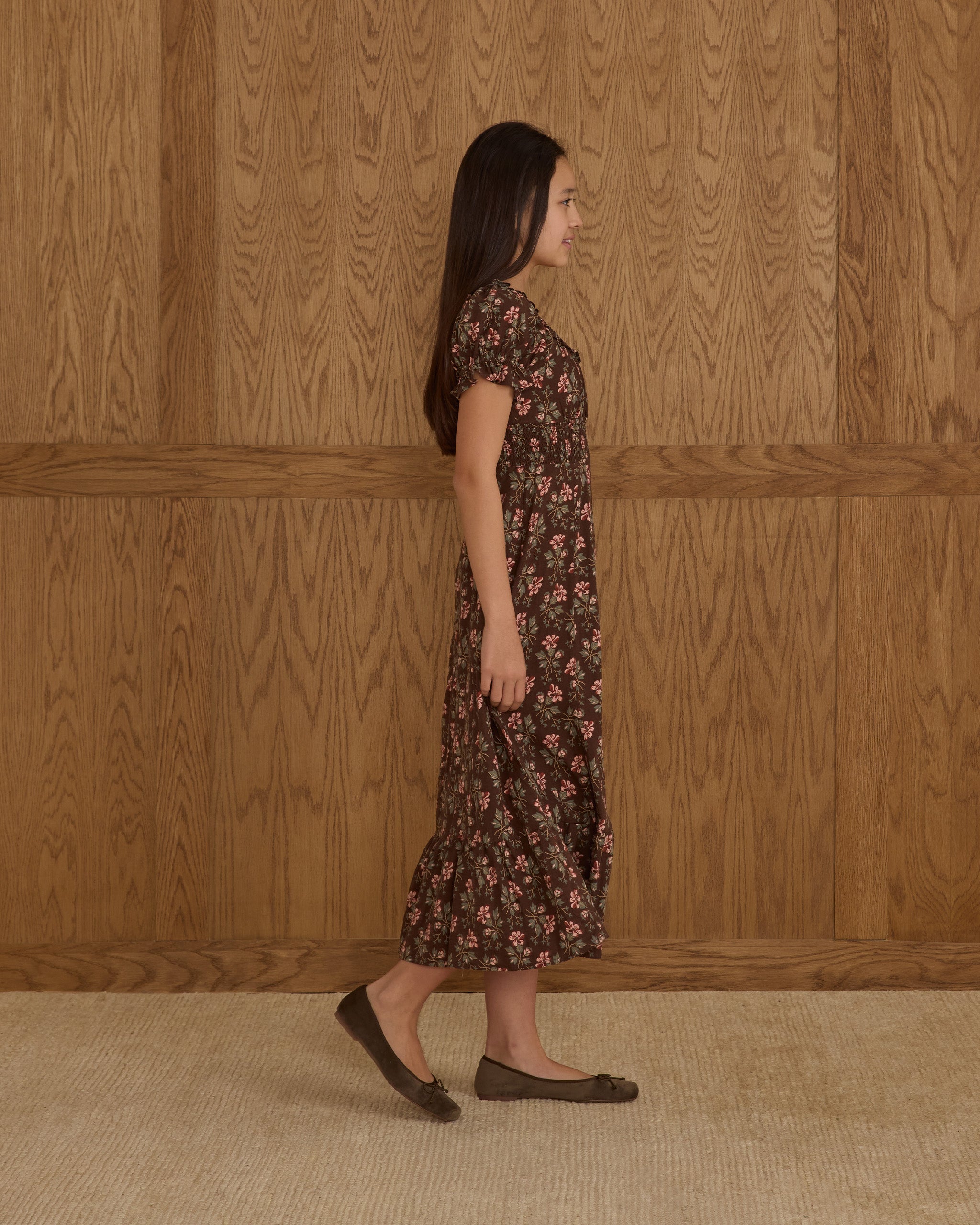 Lana Dress || Winter Floral - Rylee + Cru | Kids Clothes | Trendy Baby Clothes | Modern Infant Outfits |