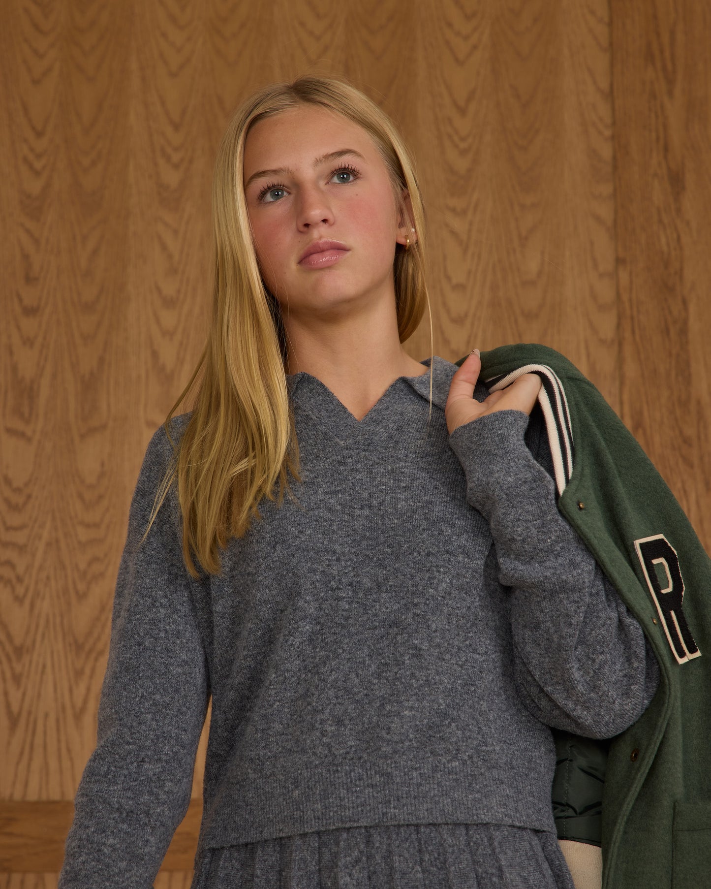 Collared Sweater || Heathered Grey - Rylee + Cru | Kids Clothes | Trendy Baby Clothes | Modern Infant Outfits |