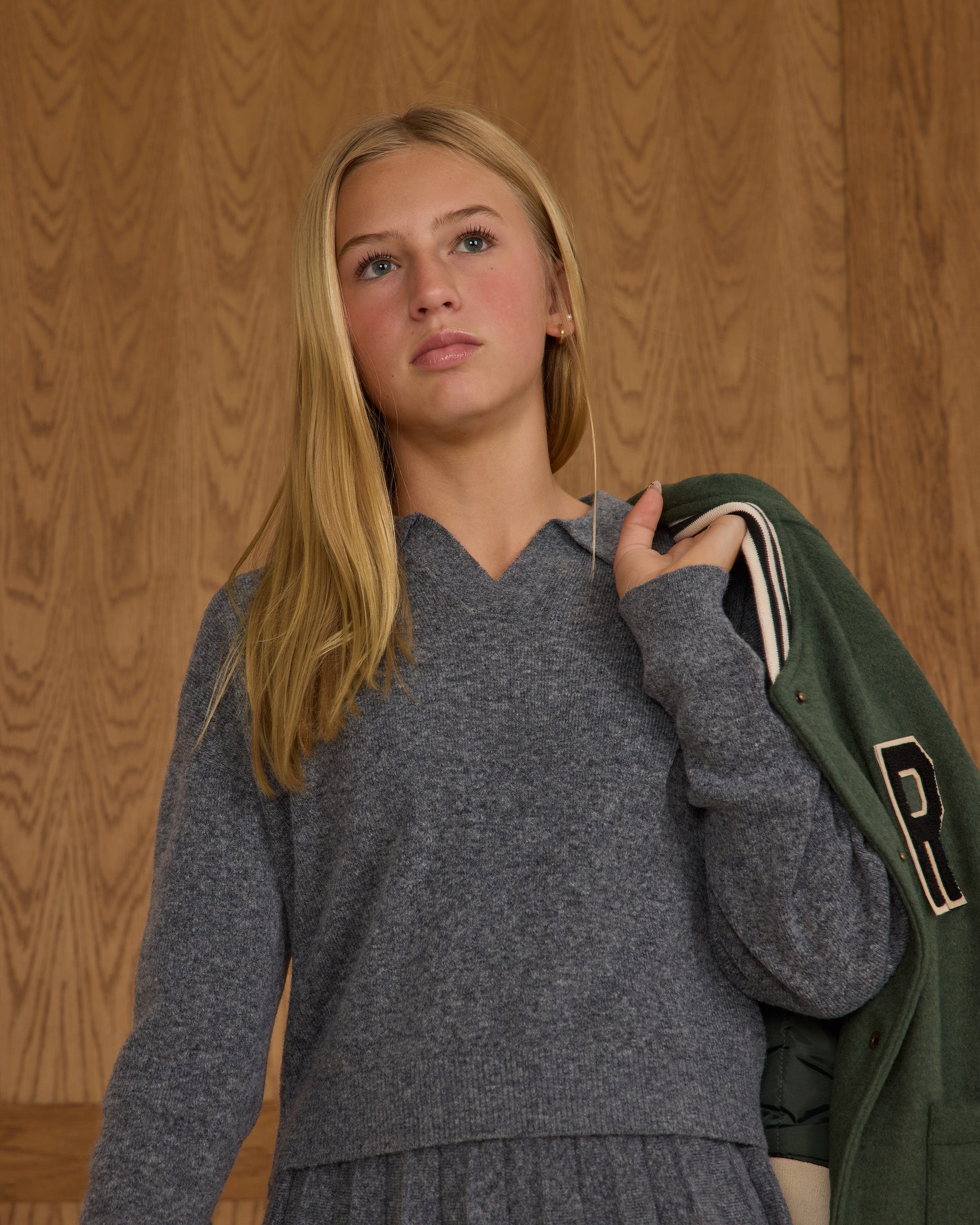 Collared Sweater || Heathered Grey - Rylee + Cru | Kids Clothes | Trendy Baby Clothes | Modern Infant Outfits |