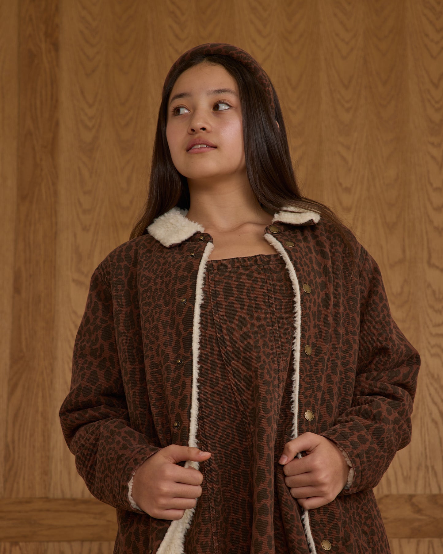 Long Chore Coat || Leopard - Rylee + Cru | Kids Clothes | Trendy Baby Clothes | Modern Infant Outfits |