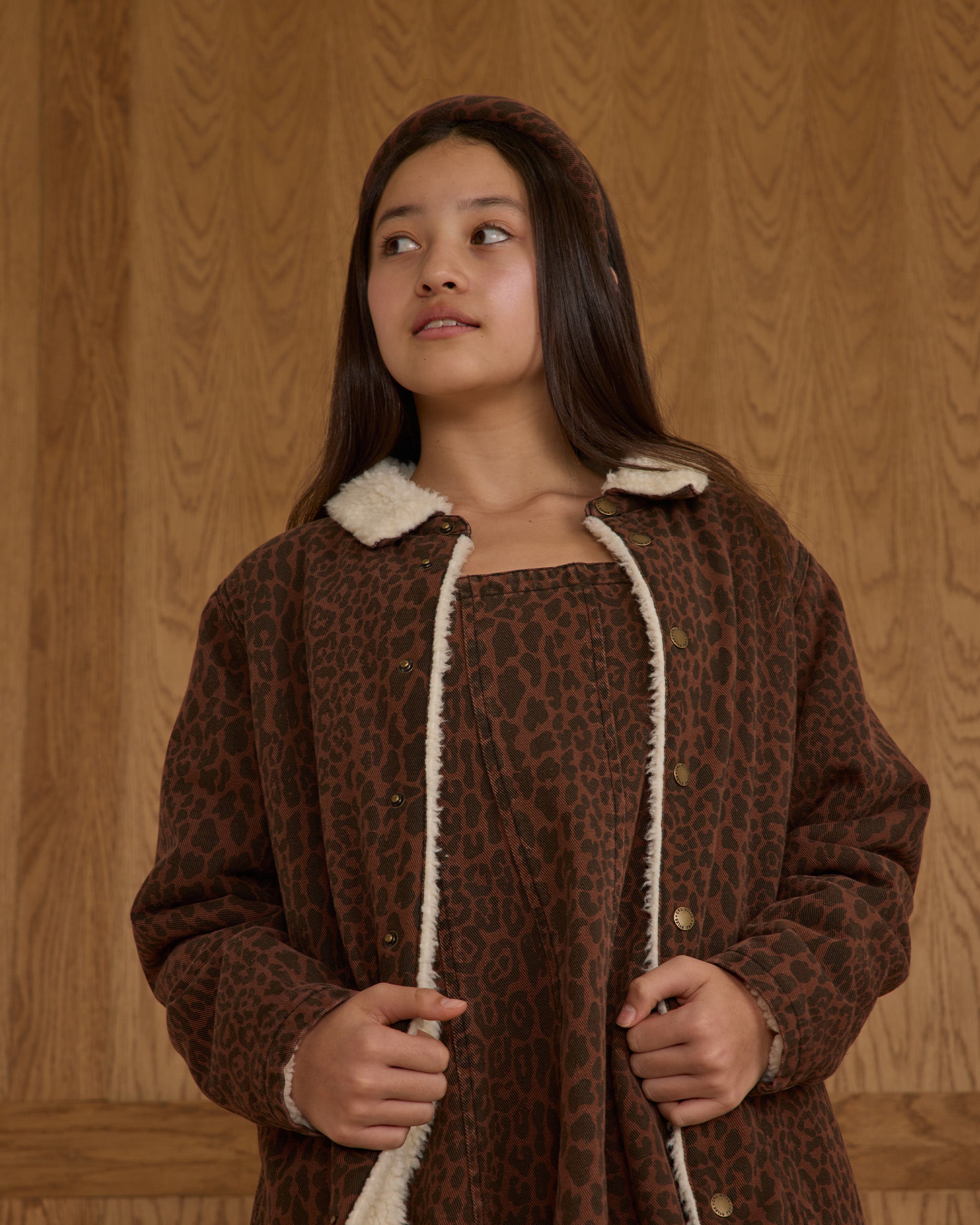 Long Chore Coat || Leopard - Rylee + Cru | Kids Clothes | Trendy Baby Clothes | Modern Infant Outfits |