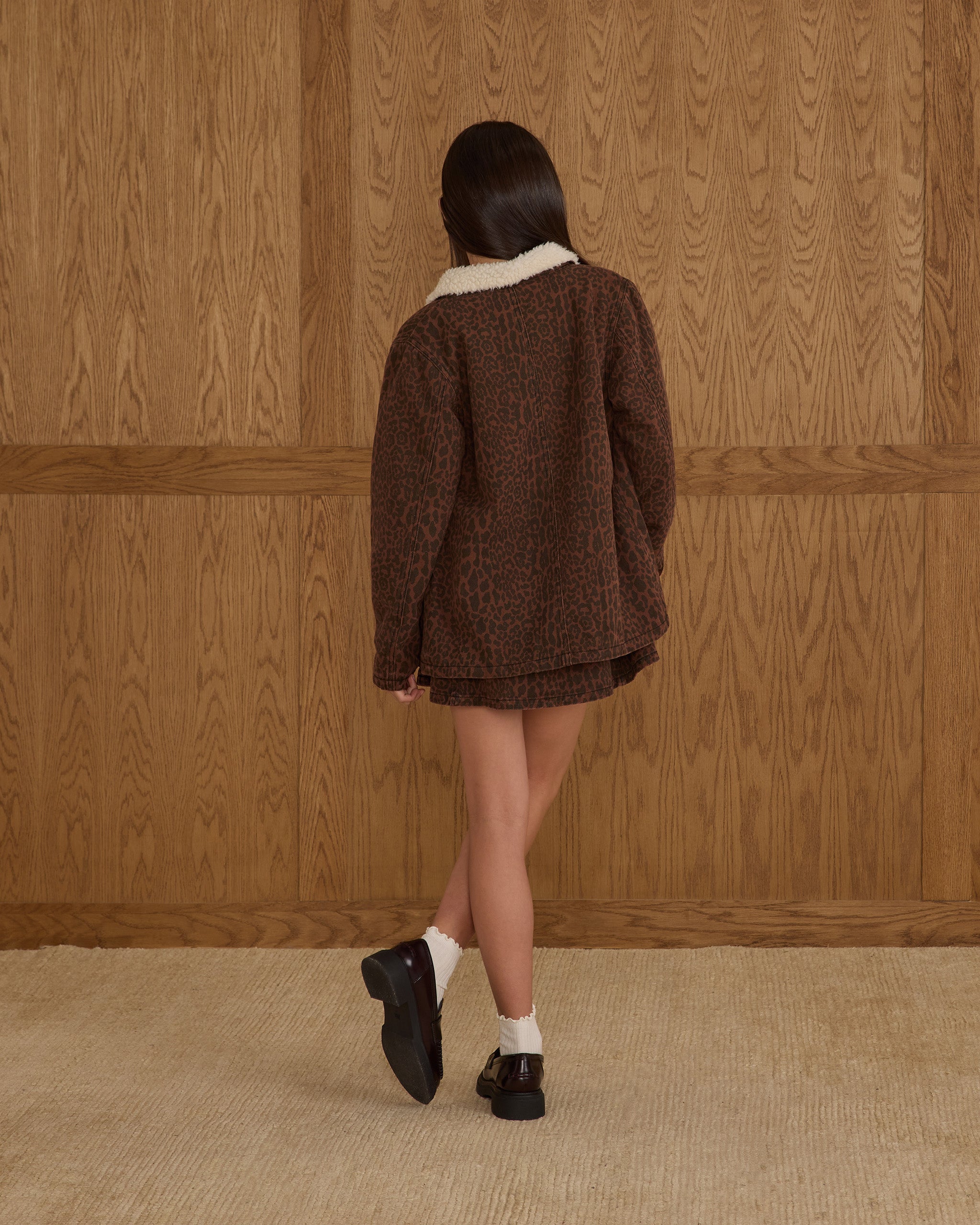 Long Chore Coat || Leopard - Rylee + Cru | Kids Clothes | Trendy Baby Clothes | Modern Infant Outfits |