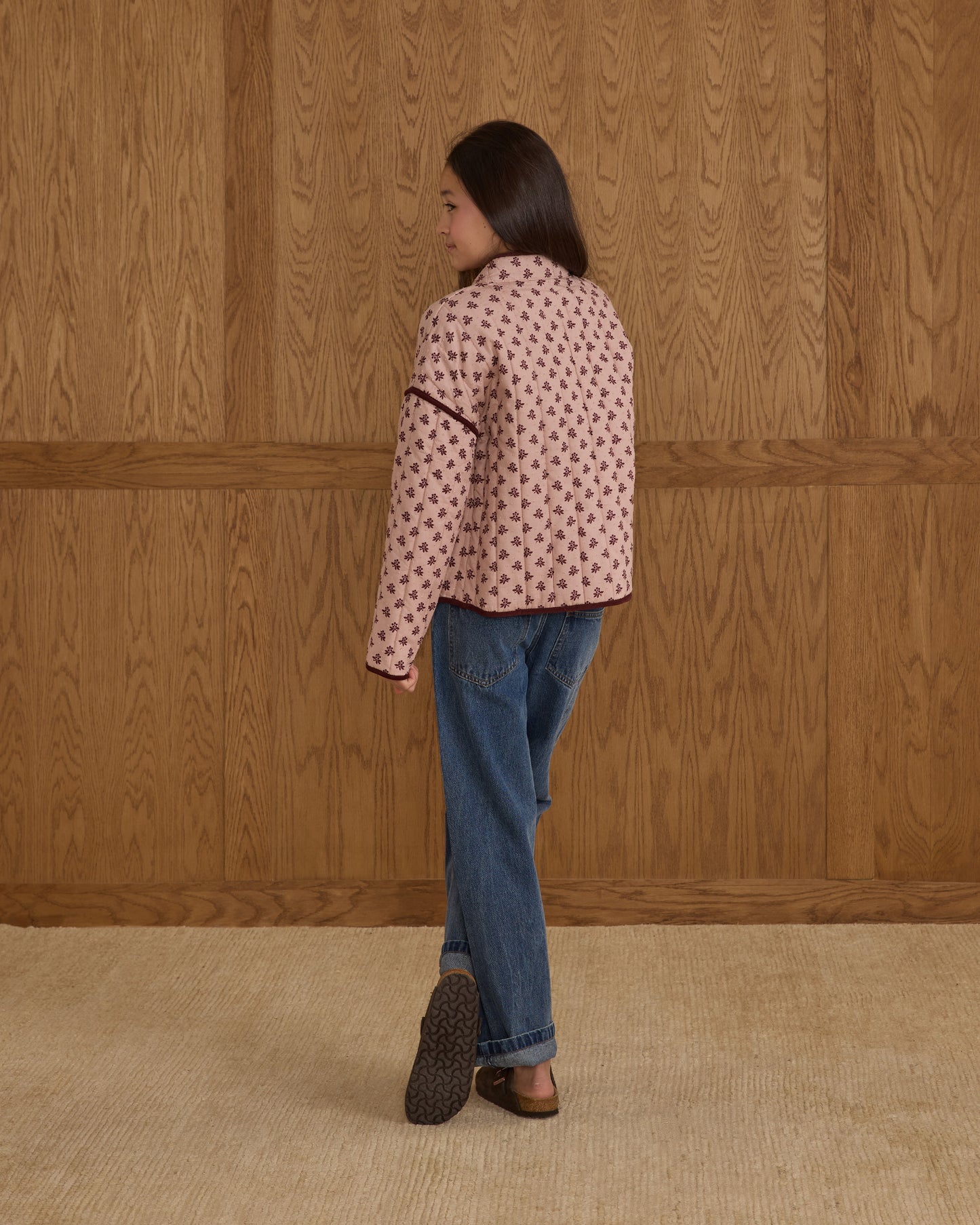 Quilted Jacket || Blush Fleur - Rylee + Cru | Kids Clothes | Trendy Baby Clothes | Modern Infant Outfits |