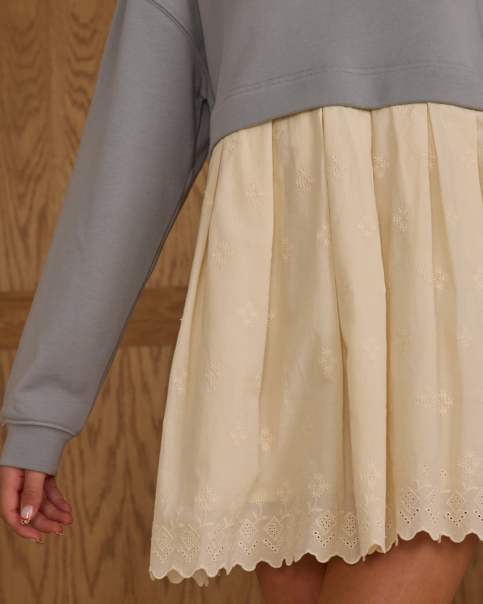 Sweatshirt Dress || Dusty Blue - Rylee + Cru | Kids Clothes | Trendy Baby Clothes | Modern Infant Outfits |