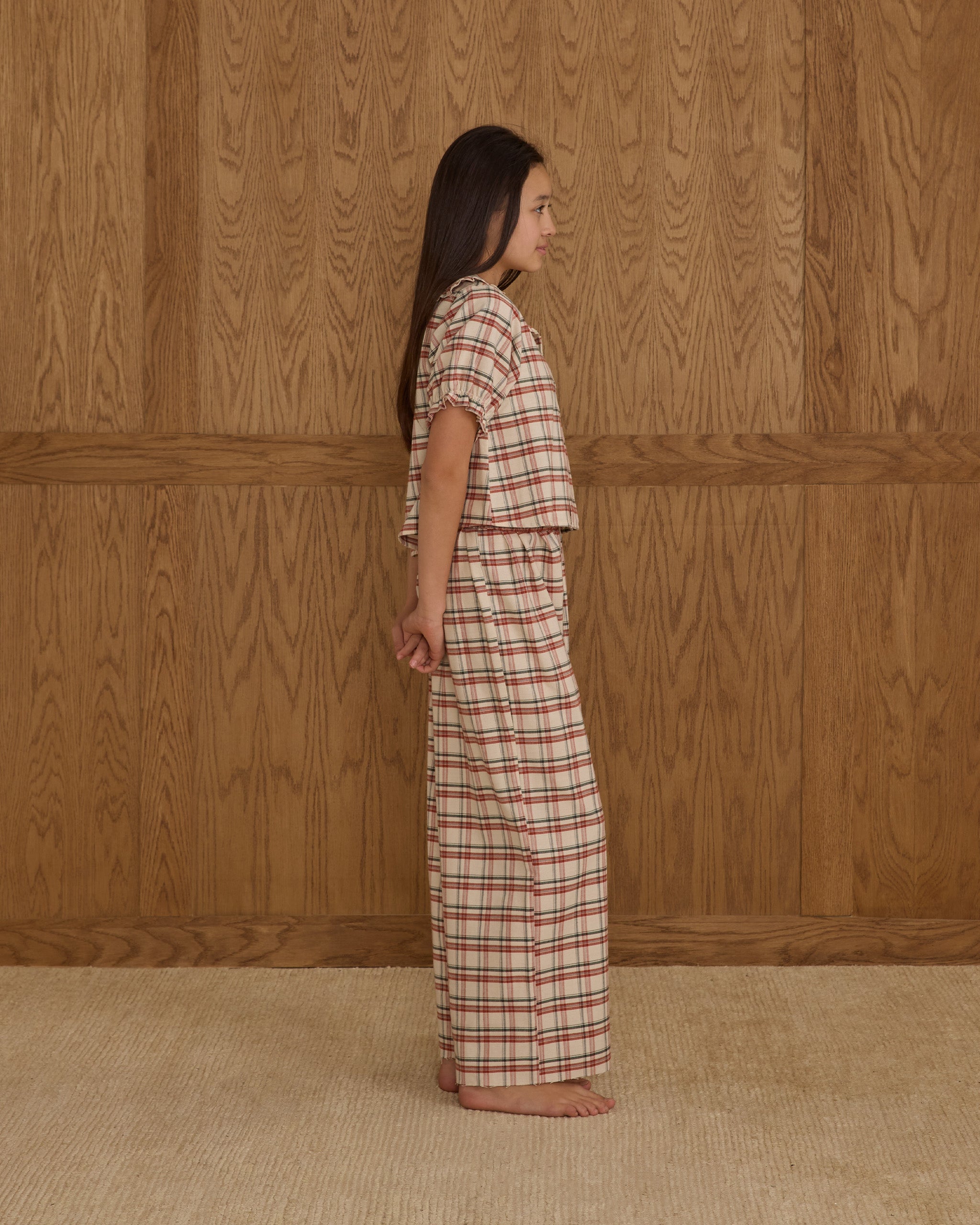 Ruffle Pajamas || Holiday Flannel - Rylee + Cru | Kids Clothes | Trendy Baby Clothes | Modern Infant Outfits |