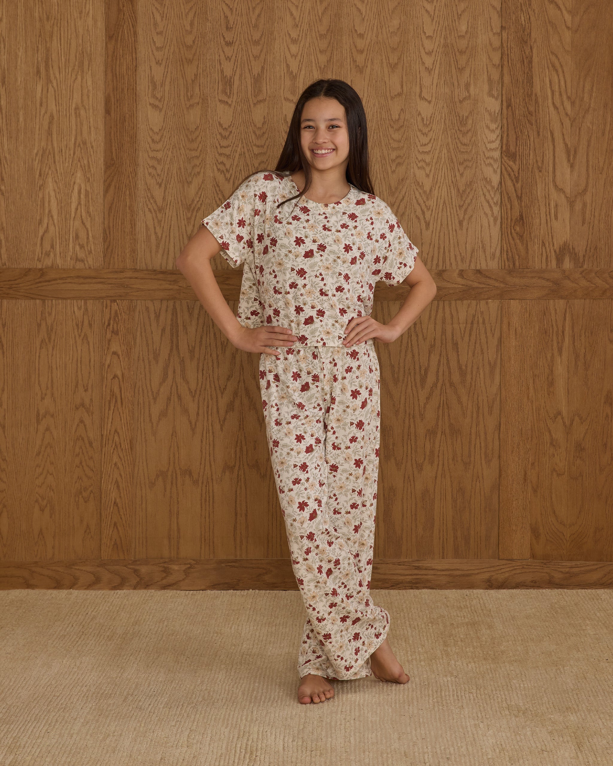 Ruthie Set || Holiday Floral - Rylee + Cru | Kids Clothes | Trendy Baby Clothes | Modern Infant Outfits |