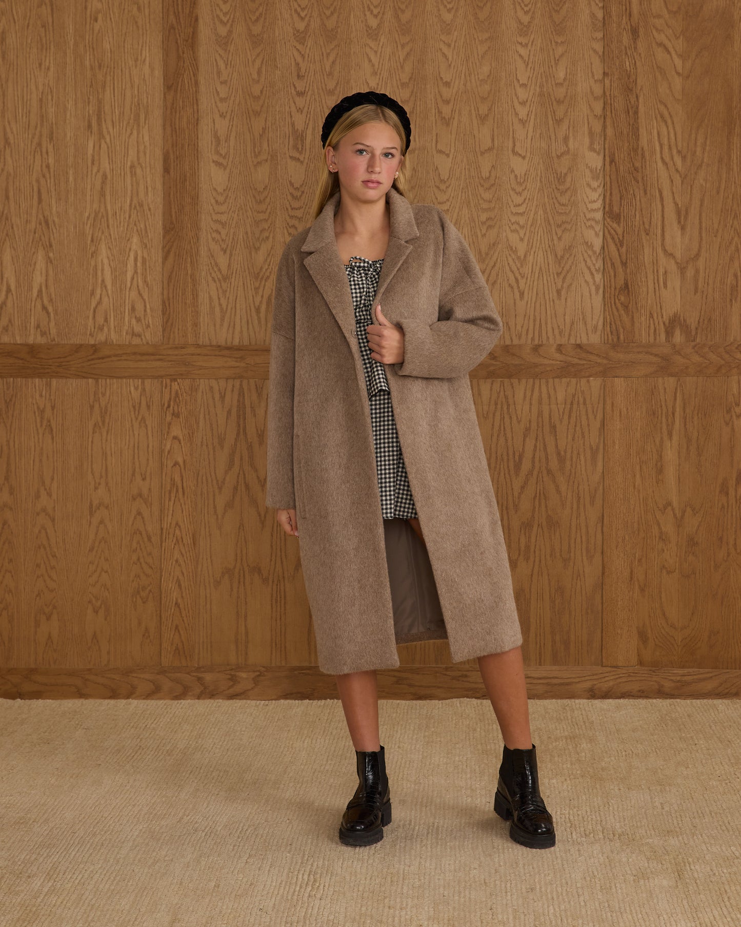 Presley Longline Coat || Camel - Rylee + Cru | Kids Clothes | Trendy Baby Clothes | Modern Infant Outfits |