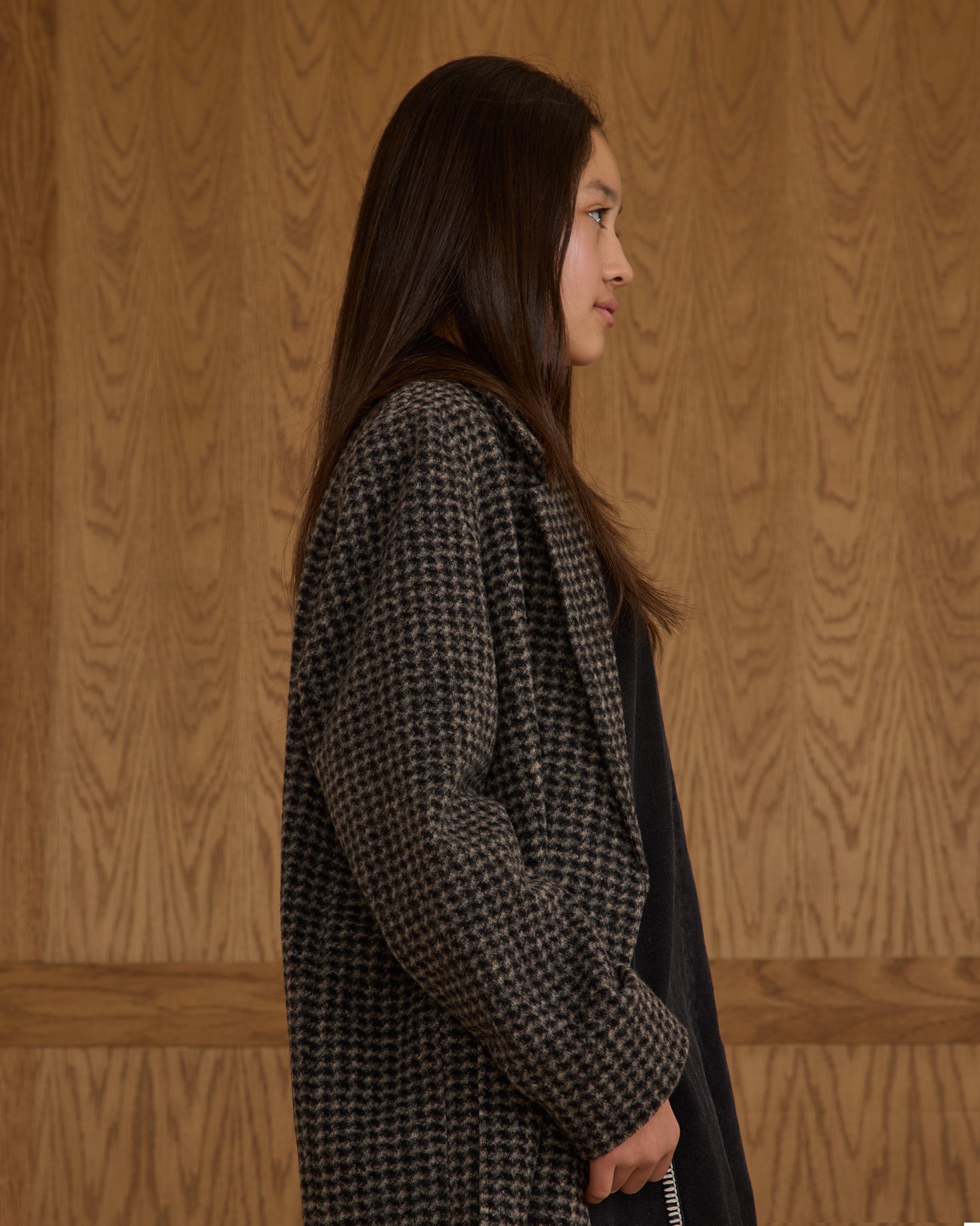 Longline Coat || Micro Check - Rylee + Cru | Kids Clothes | Trendy Baby Clothes | Modern Infant Outfits |