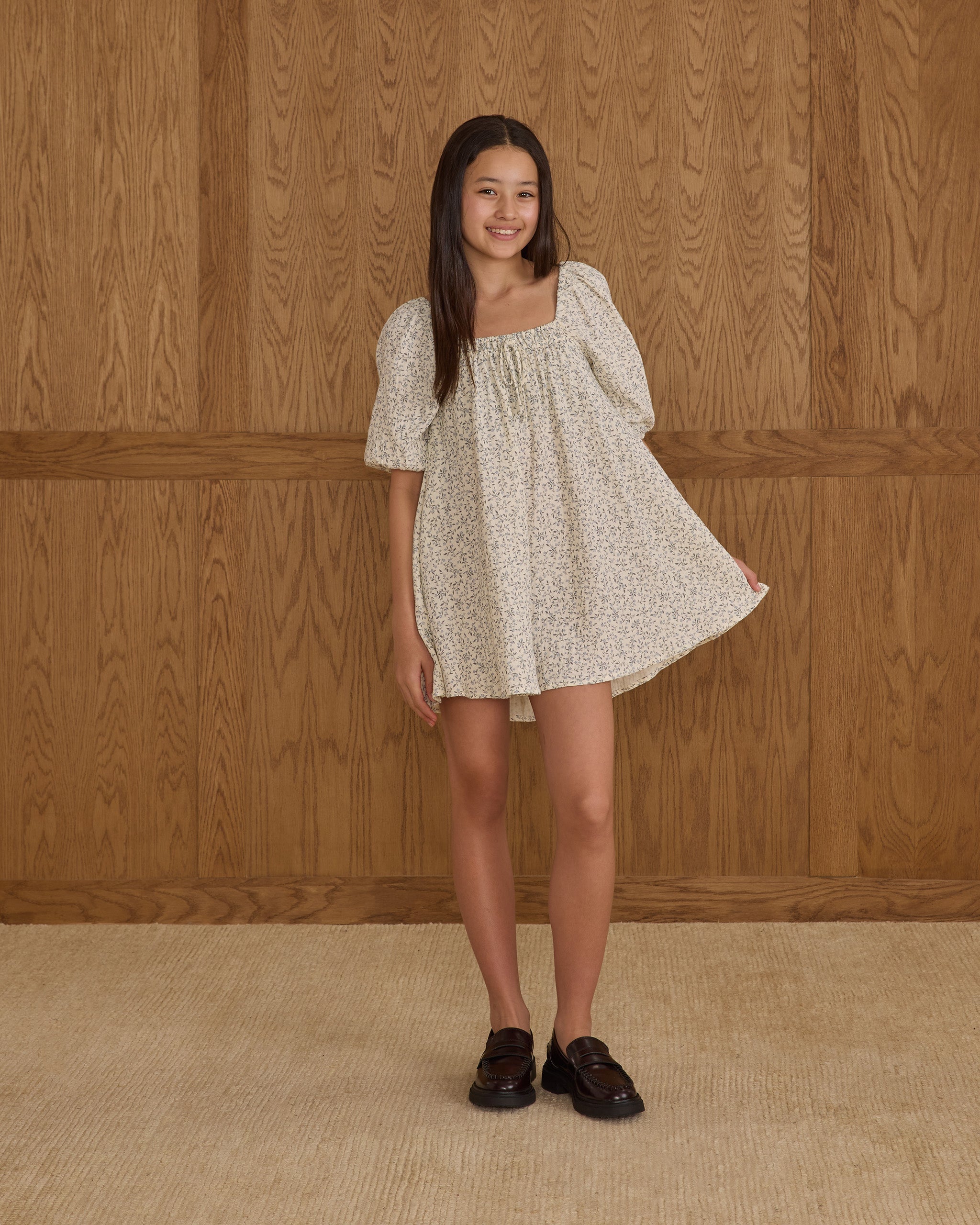 Sabrina Mini Dress || Blue Vines - Rylee + Cru | Kids Clothes | Trendy Baby Clothes | Modern Infant Outfits |