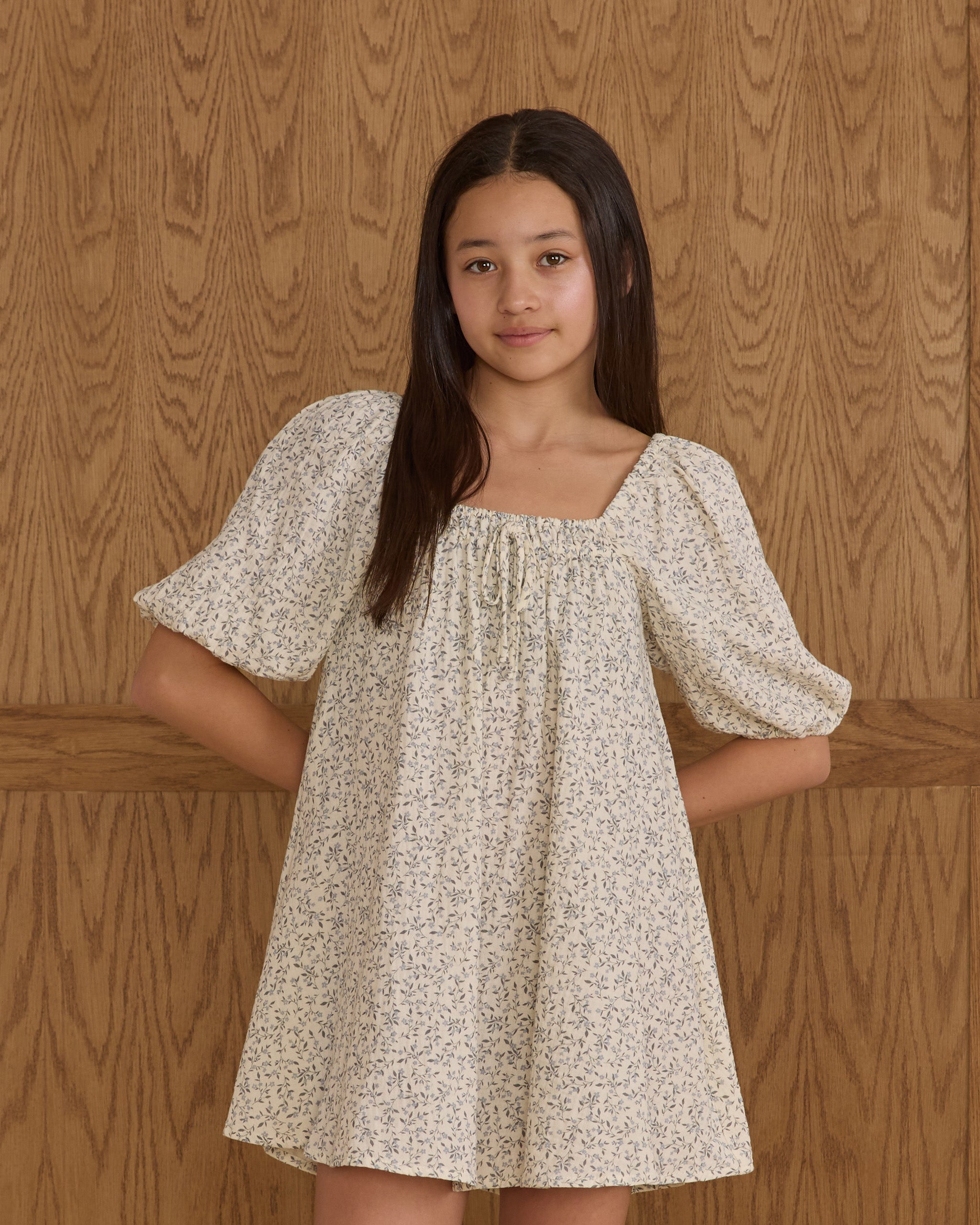 Sabrina Mini Dress || Blue Vines - Rylee + Cru | Kids Clothes | Trendy Baby Clothes | Modern Infant Outfits |