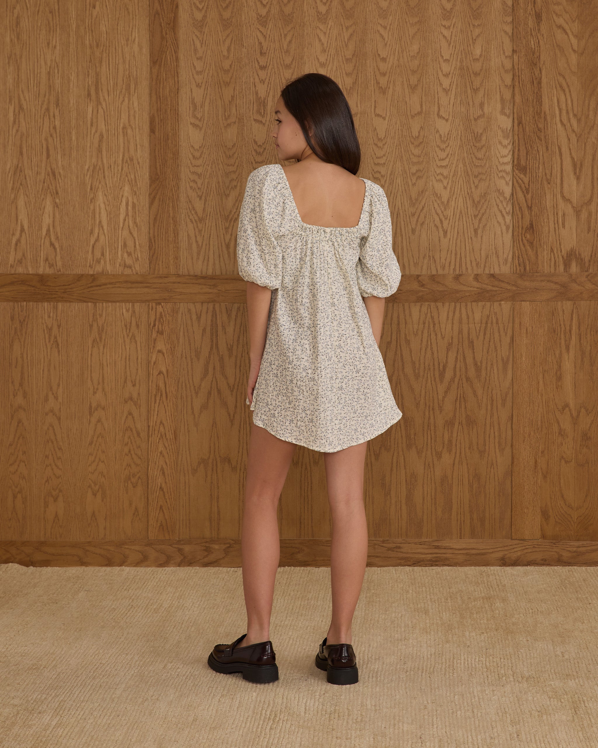 Sabrina Mini Dress || Blue Vines - Rylee + Cru | Kids Clothes | Trendy Baby Clothes | Modern Infant Outfits |