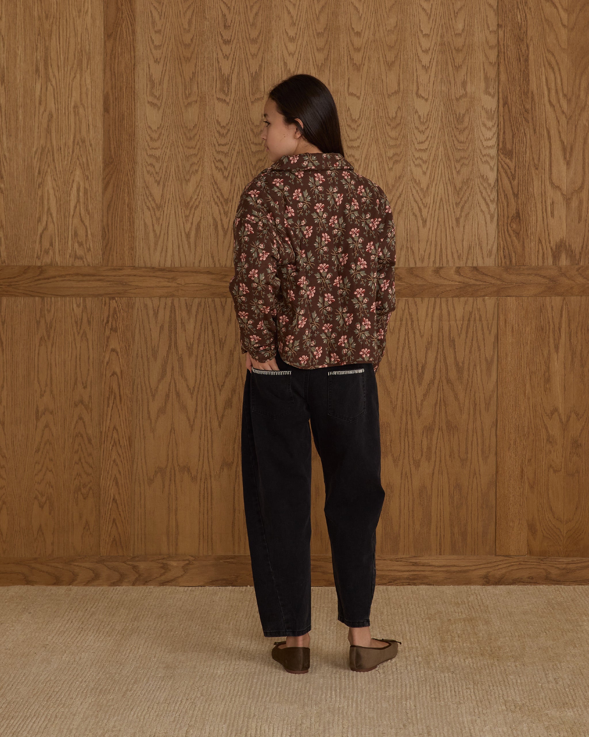 Quilted Collar Jacket || Winter Floral - Rylee + Cru | Kids Clothes | Trendy Baby Clothes | Modern Infant Outfits |