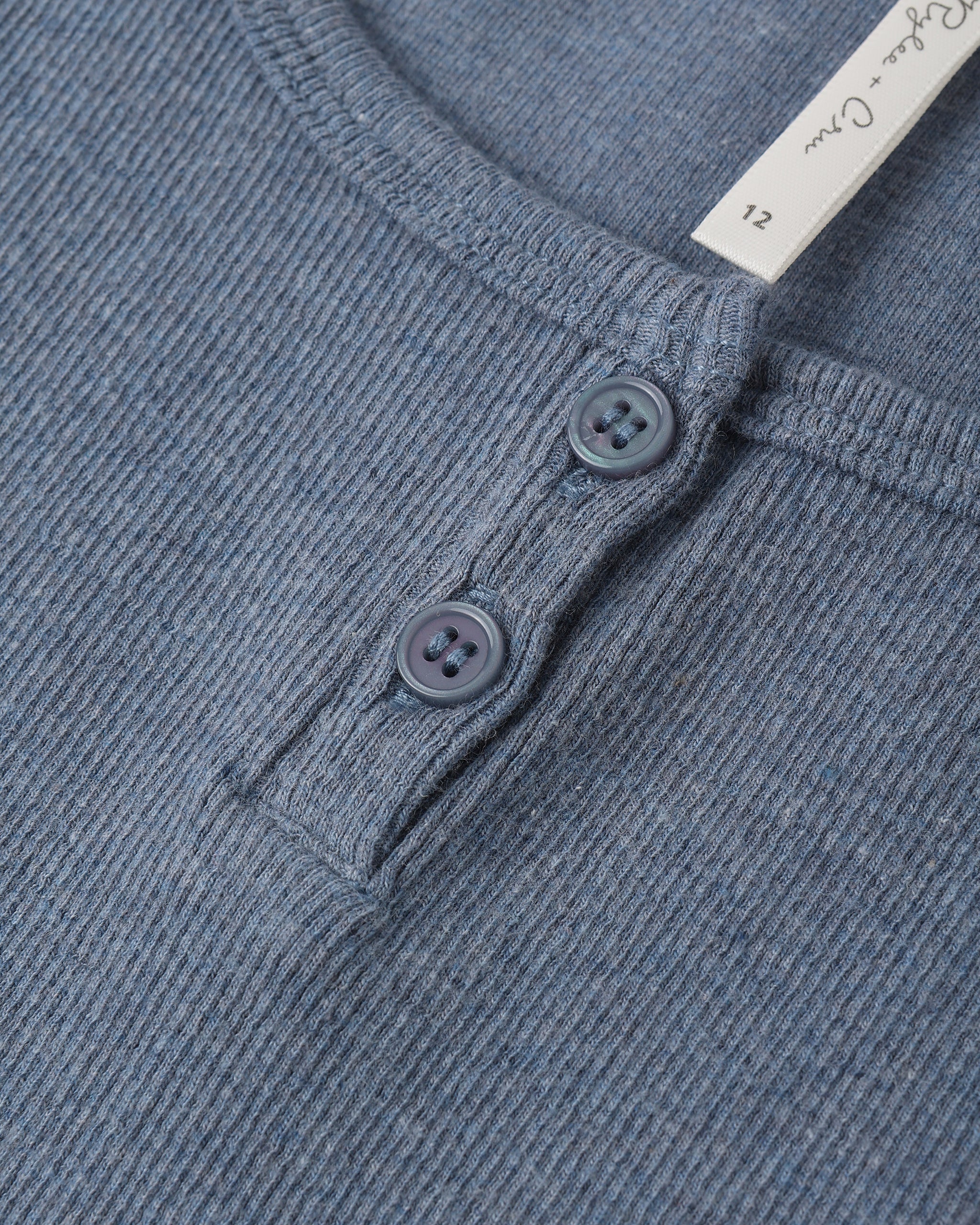 Teen Ribbed Tank Heathered Marine