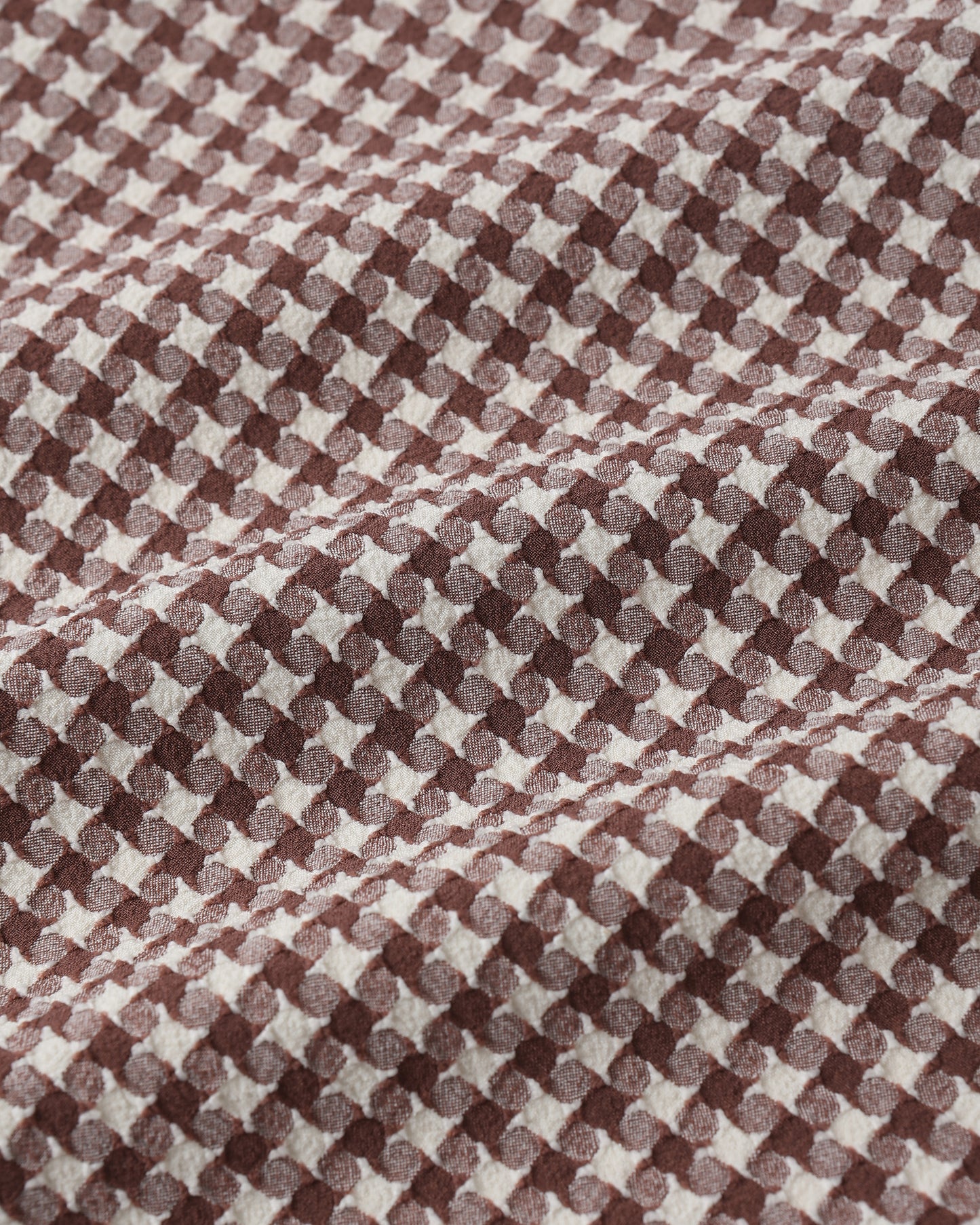 Damen-Bikinihose mit hohem Schnitt und Schokoladen-Hahnentrittmuster