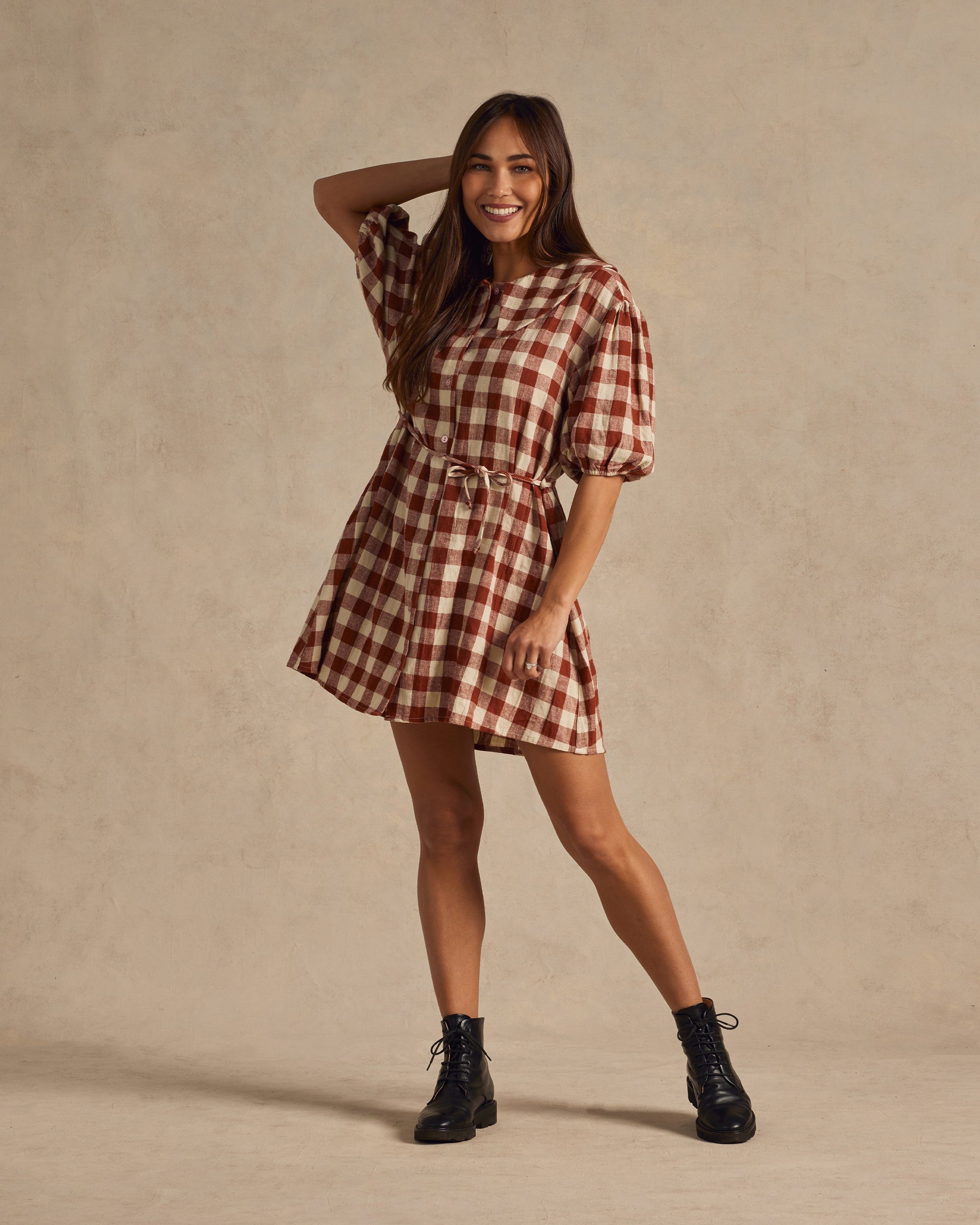 Rylee + Cru Olive Dress || Ruby Plaid
