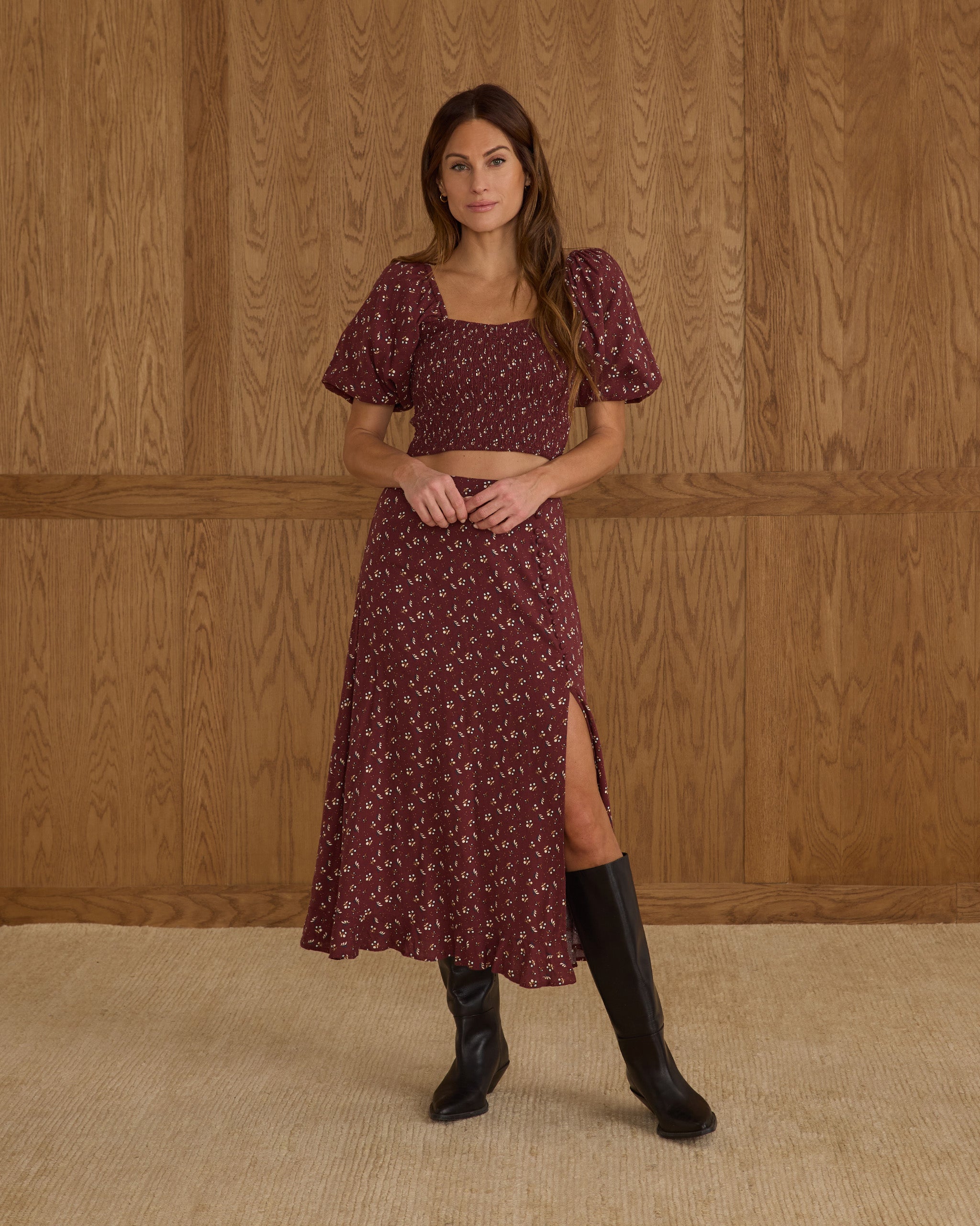 Trixie Top | Harvest Berry - Rylee + Cru | Kids Clothes | Trendy Baby Clothes | Modern Infant Outfits |