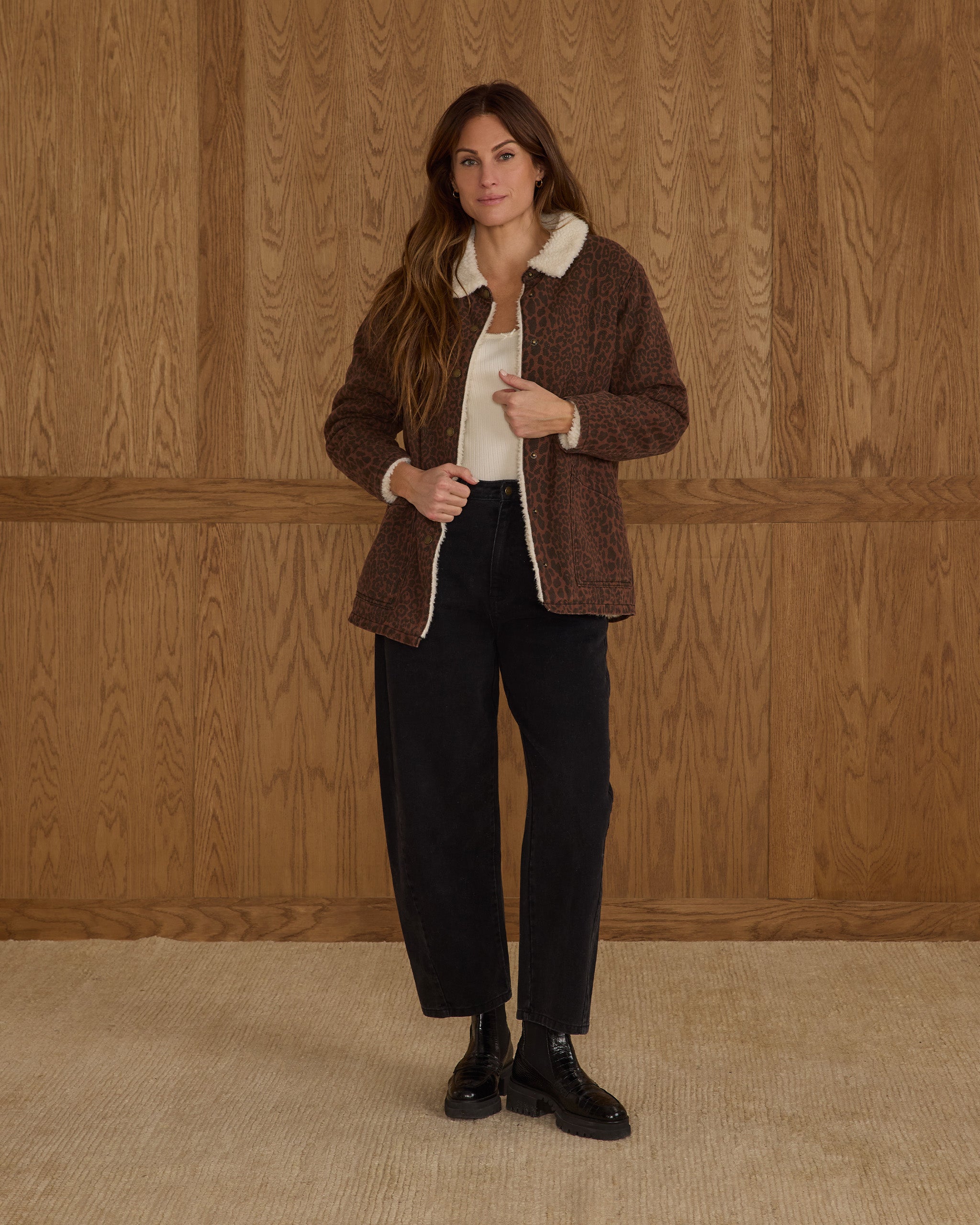 Long Chore Coat | Leopard - Rylee + Cru | Kids Clothes | Trendy Baby Clothes | Modern Infant Outfits |