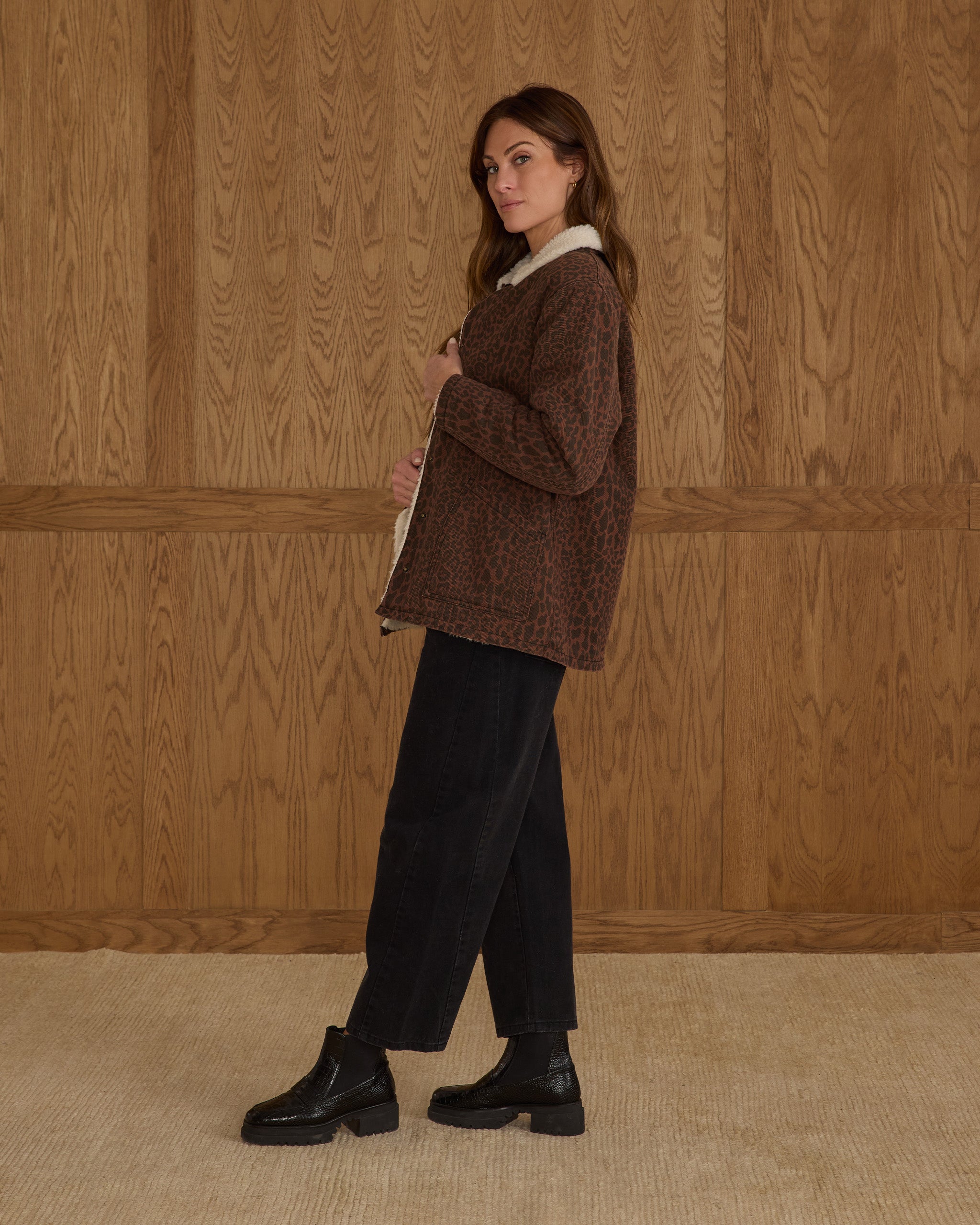 Long Chore Coat | Leopard - Rylee + Cru | Kids Clothes | Trendy Baby Clothes | Modern Infant Outfits |