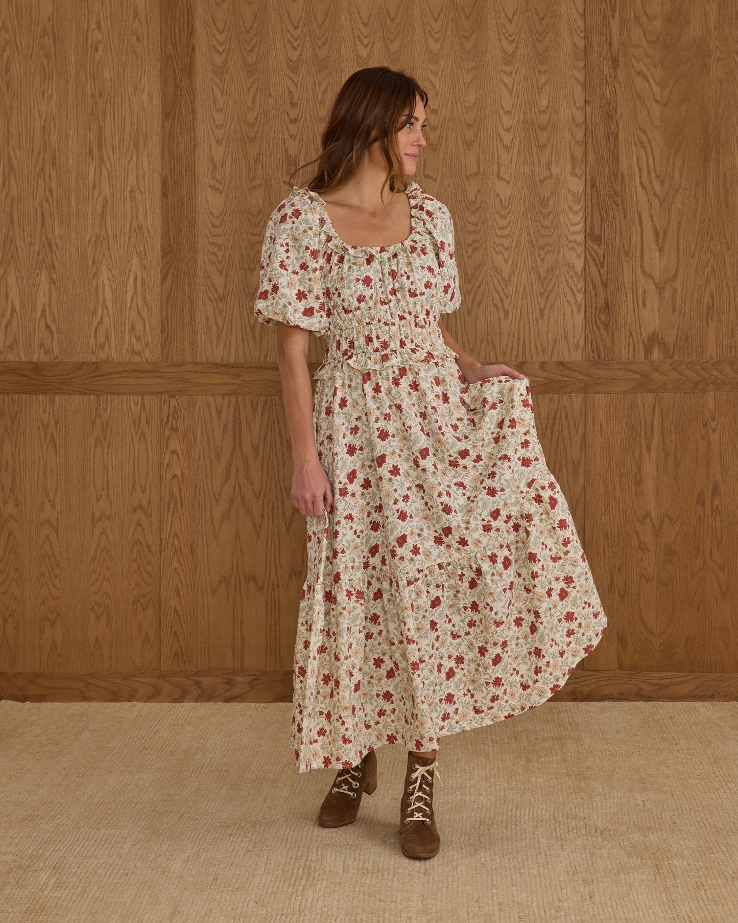 Tenley Dress | Holiday Floral - Rylee + Cru | Kids Clothes | Trendy Baby Clothes | Modern Infant Outfits |