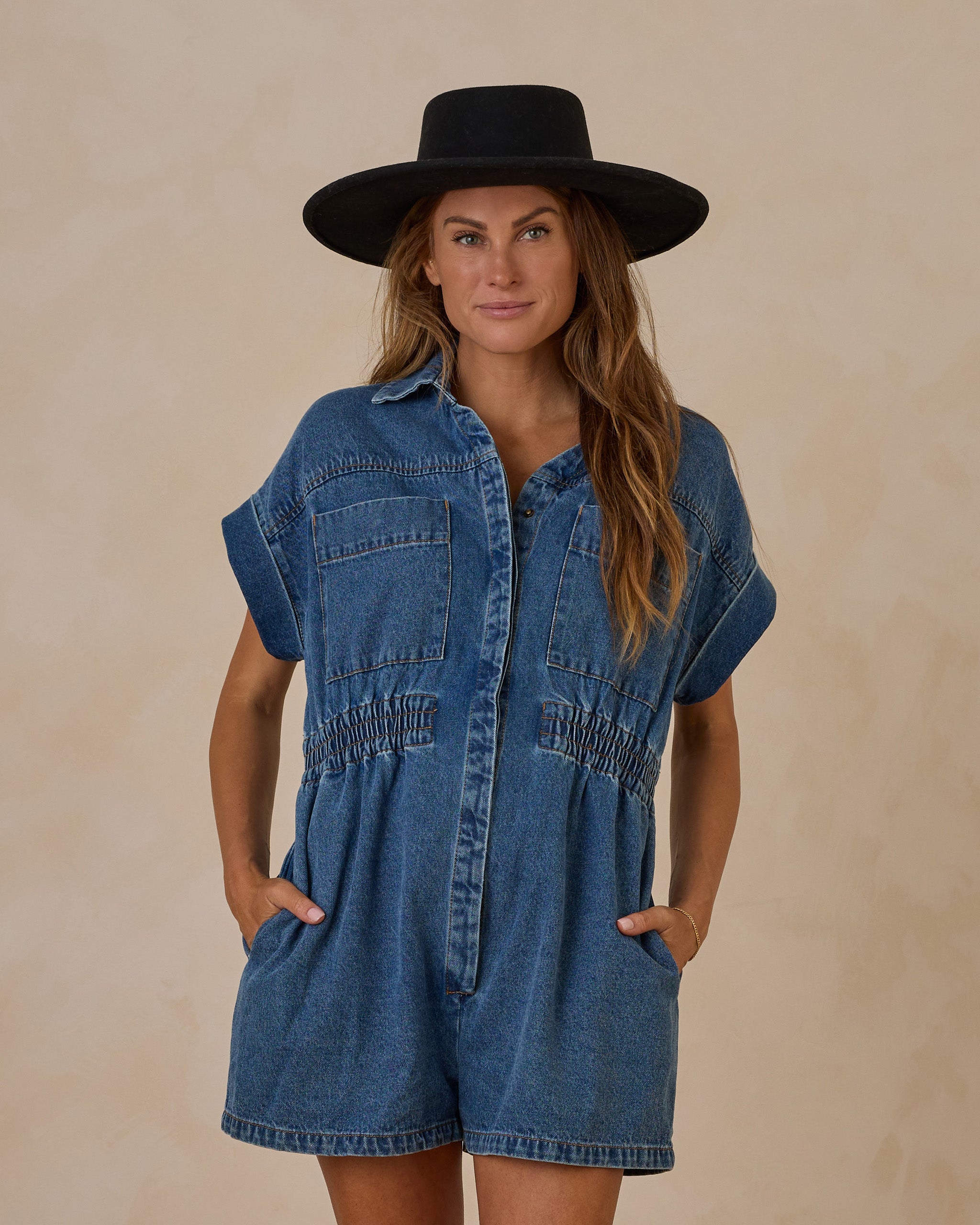 Utility Romper | Indigo