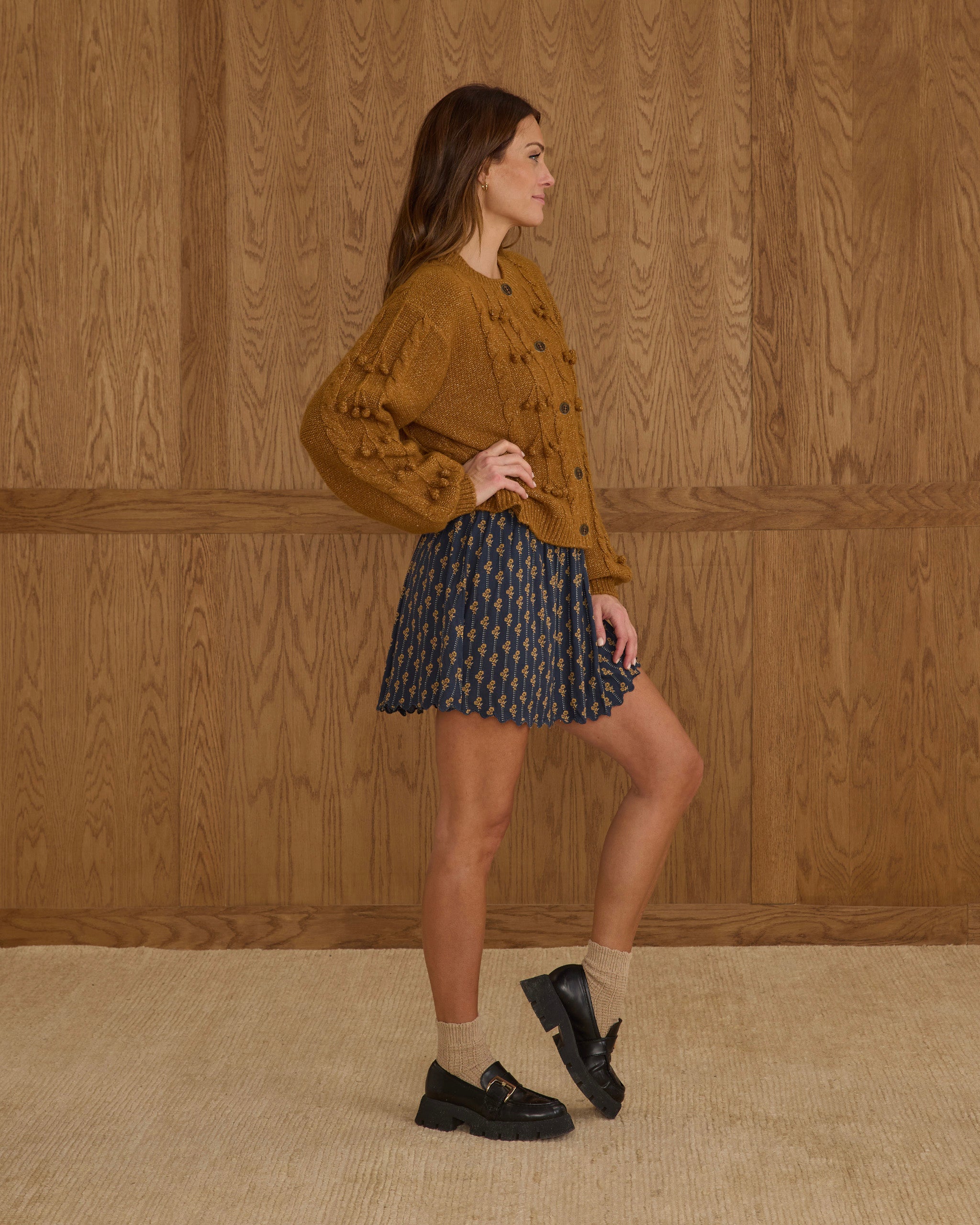 Bobble Cardigan | Golden - Rylee + Cru | Kids Clothes | Trendy Baby Clothes | Modern Infant Outfits |